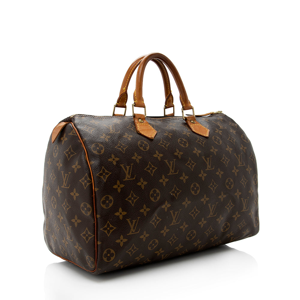 Louis Vuitton Monogram Canvas Speedy 35 Satchel (SHF-18359)