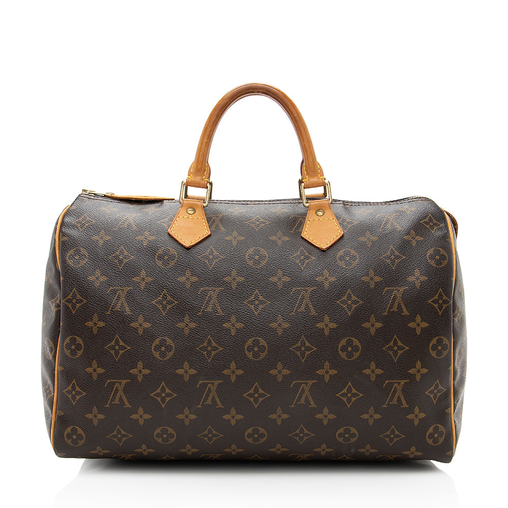 Louis Vuitton Monogram Canvas Speedy 35 Satchel (SHF-18362)