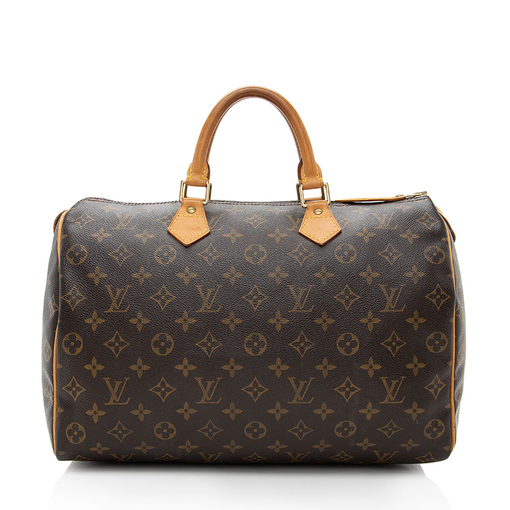Louis Vuitton Monogram Canvas Speedy 35 Satchel (SHF-18362)