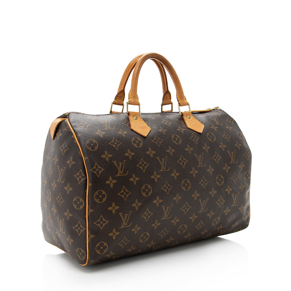 Louis Vuitton Monogram Canvas Speedy 35 Satchel (SHF-18362)