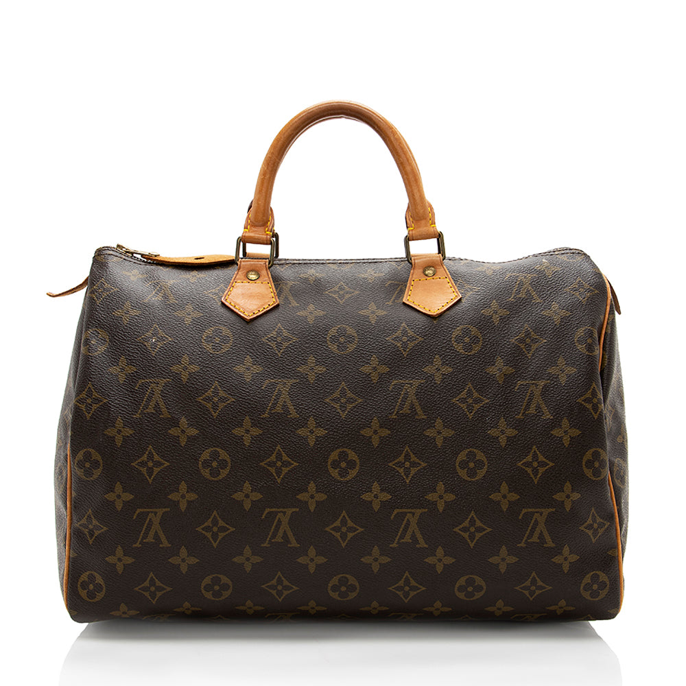 Louis Vuitton Vintage Monogram Canvas Speedy 35 Satchel (SHF-17134)