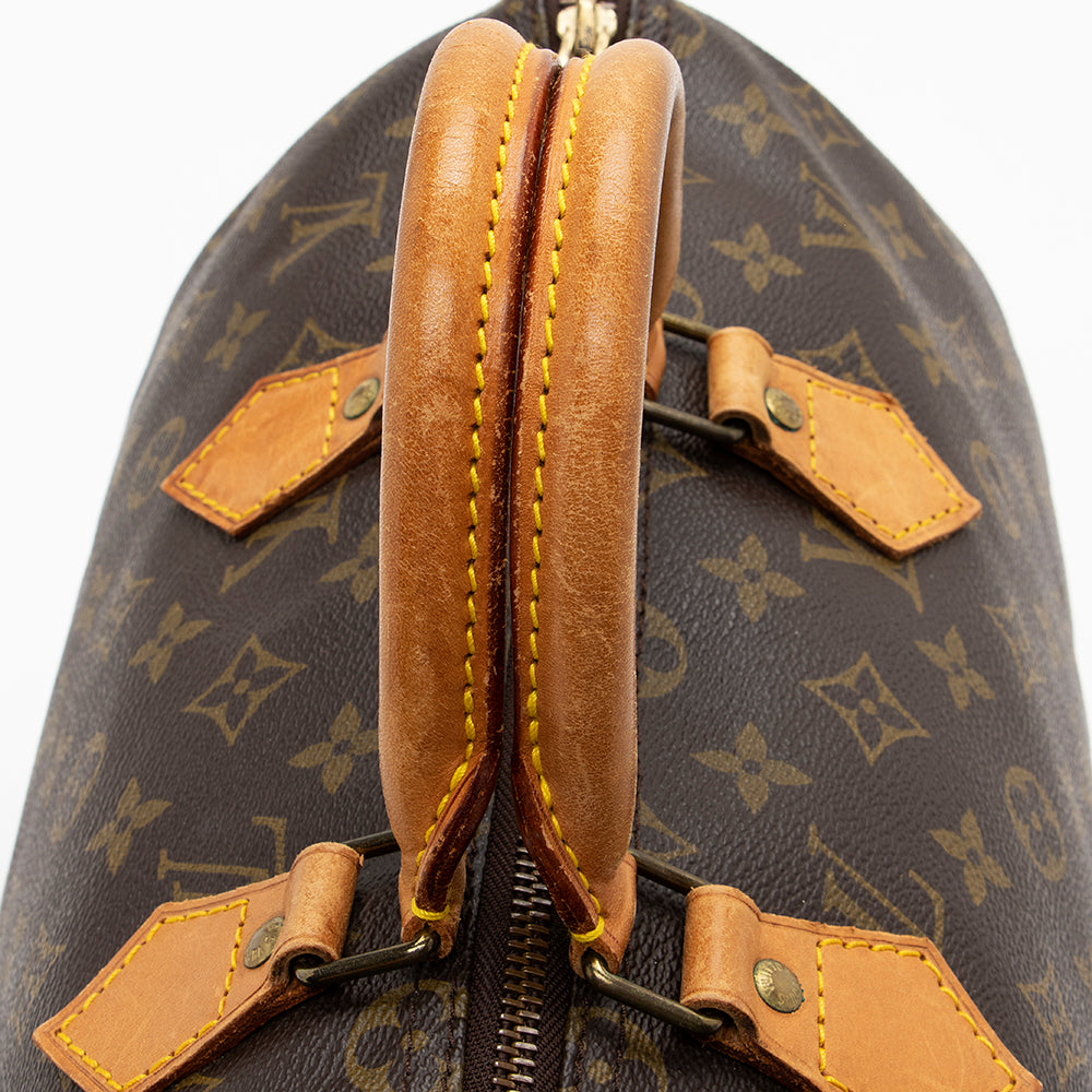 Louis Vuitton Vintage Monogram Canvas Speedy 35 Satchel (SHF-17134)