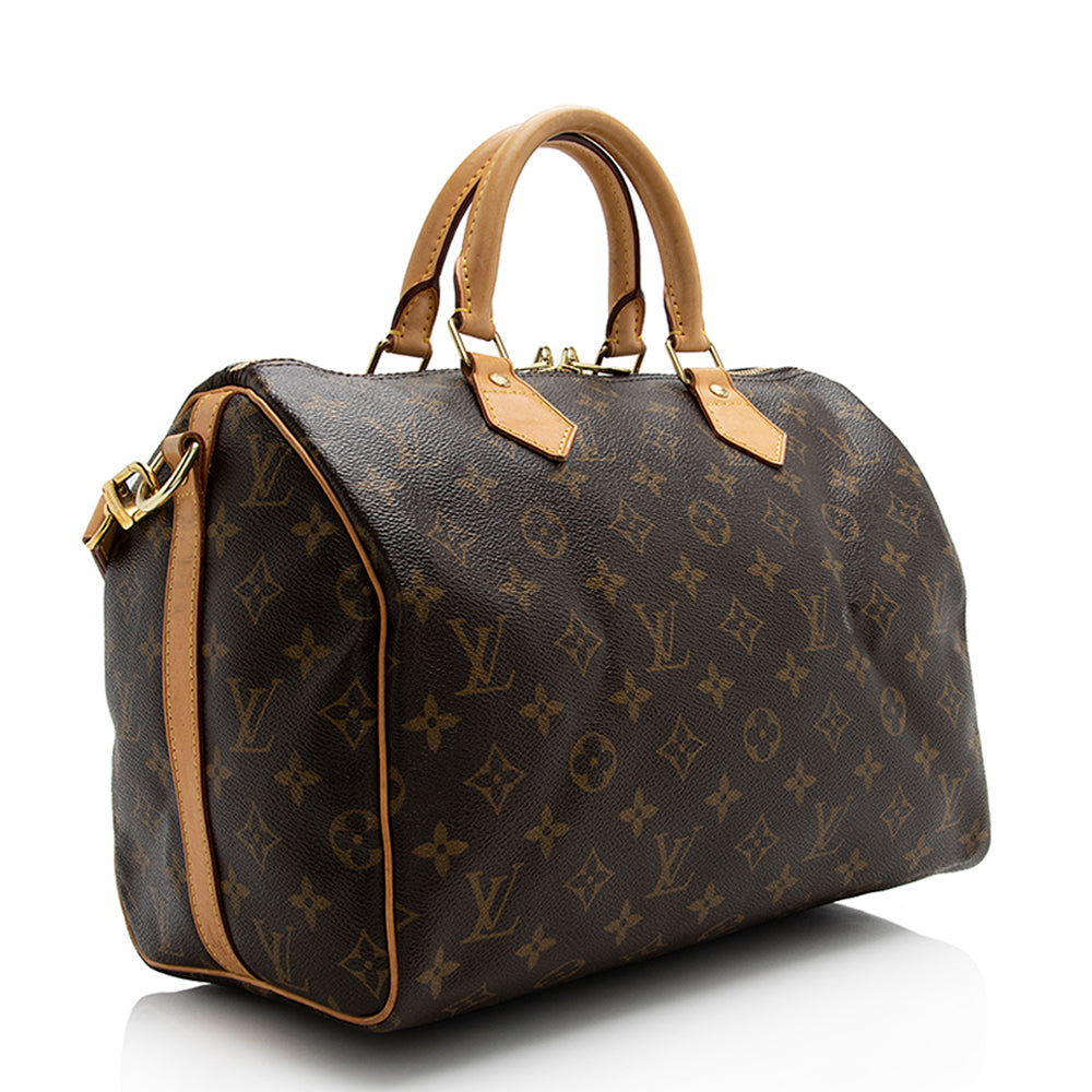Louis Vuitton Monogram Canvas Speedy Bandouliere 30 Satchel (SHF-22058)