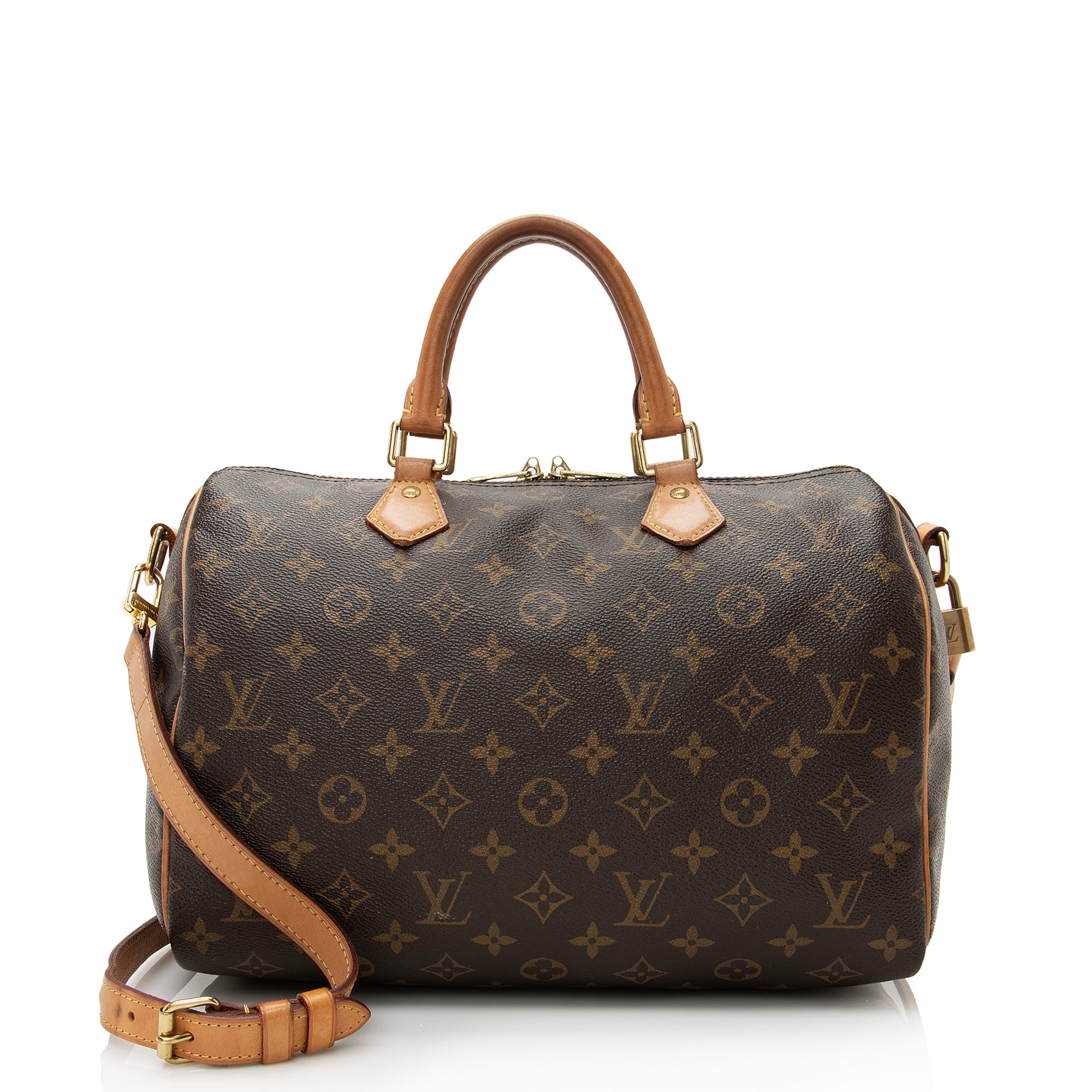 Louis Vuitton Monogram Canvas Speedy Bandouliere 30 Satchel (SHF-22714)