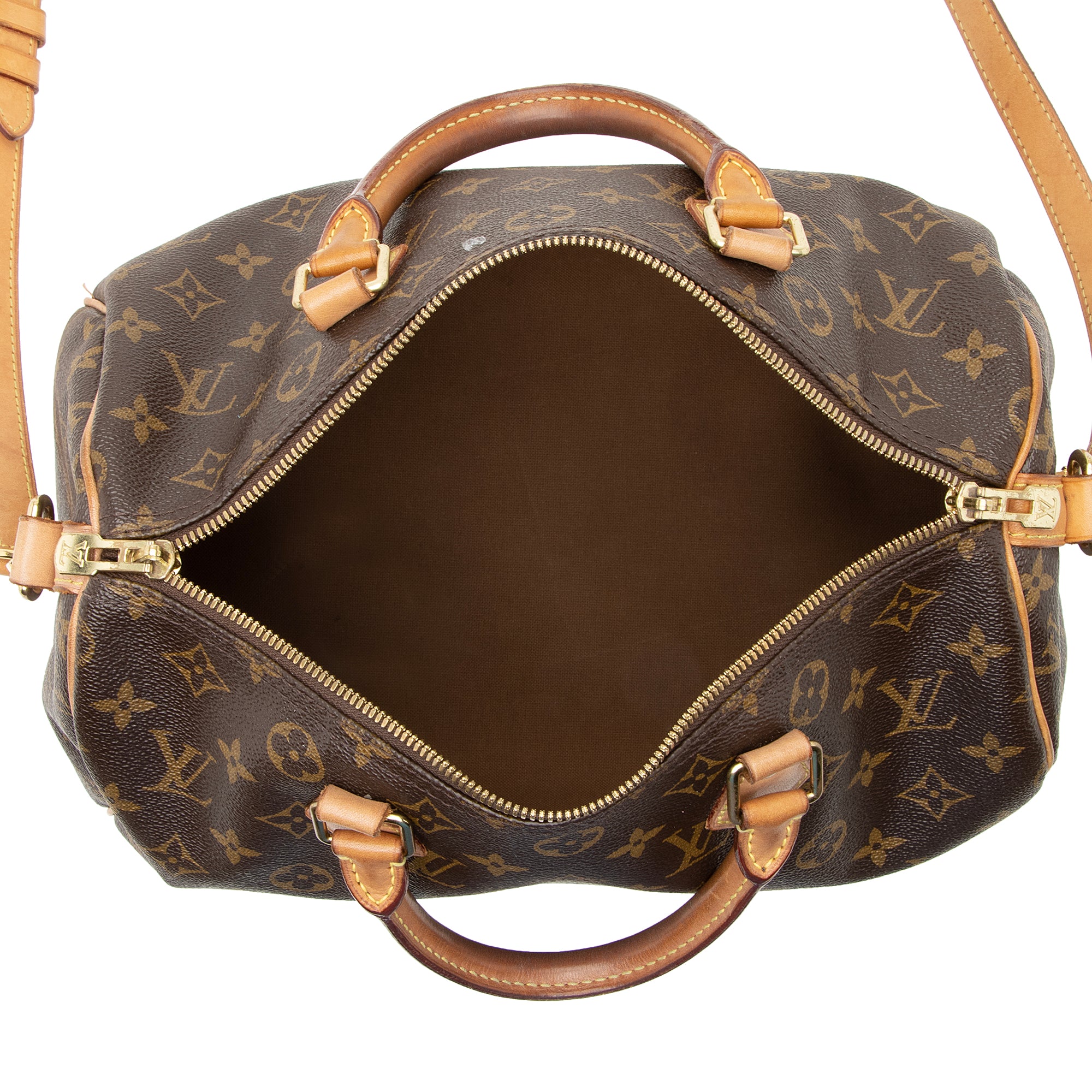 Louis Vuitton Monogram Canvas Speedy Bandouliere 30 Satchel (SHF-22714)