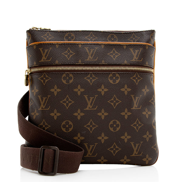 Louis Vuitton, Bags, Louis Vuitton Leather Messenger Bag With Monogram
