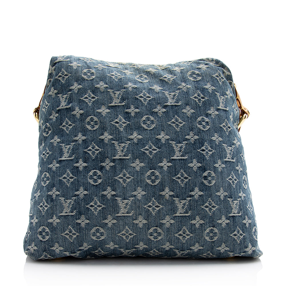 Louis Vuitton Monogram Denim Baggy GM Shoulder Bag (SHF-21643)