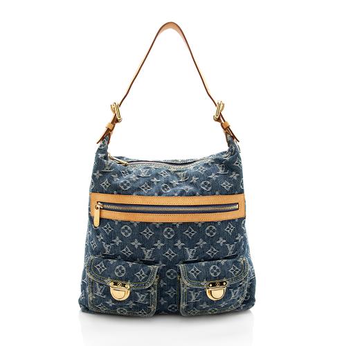 Louis Vuitton Monogram Denim Baggy GM Shoulder Bag (SHF-21643)