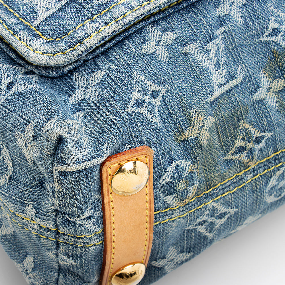 Louis Vuitton Monogram Denim Baggy PM Shoulder Bag (SHF-20300)