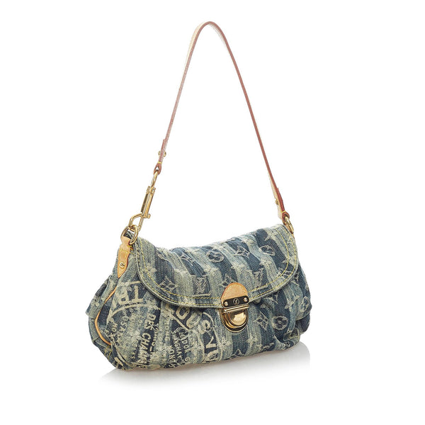 Louis Vuitton Monogram Denim Mini Pleaty - Blue Mini Bags
