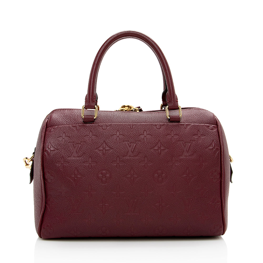 Louis Vuitton Monogram Empreinte Speedy Bandouliere 25 Satchel (SHF-16212)