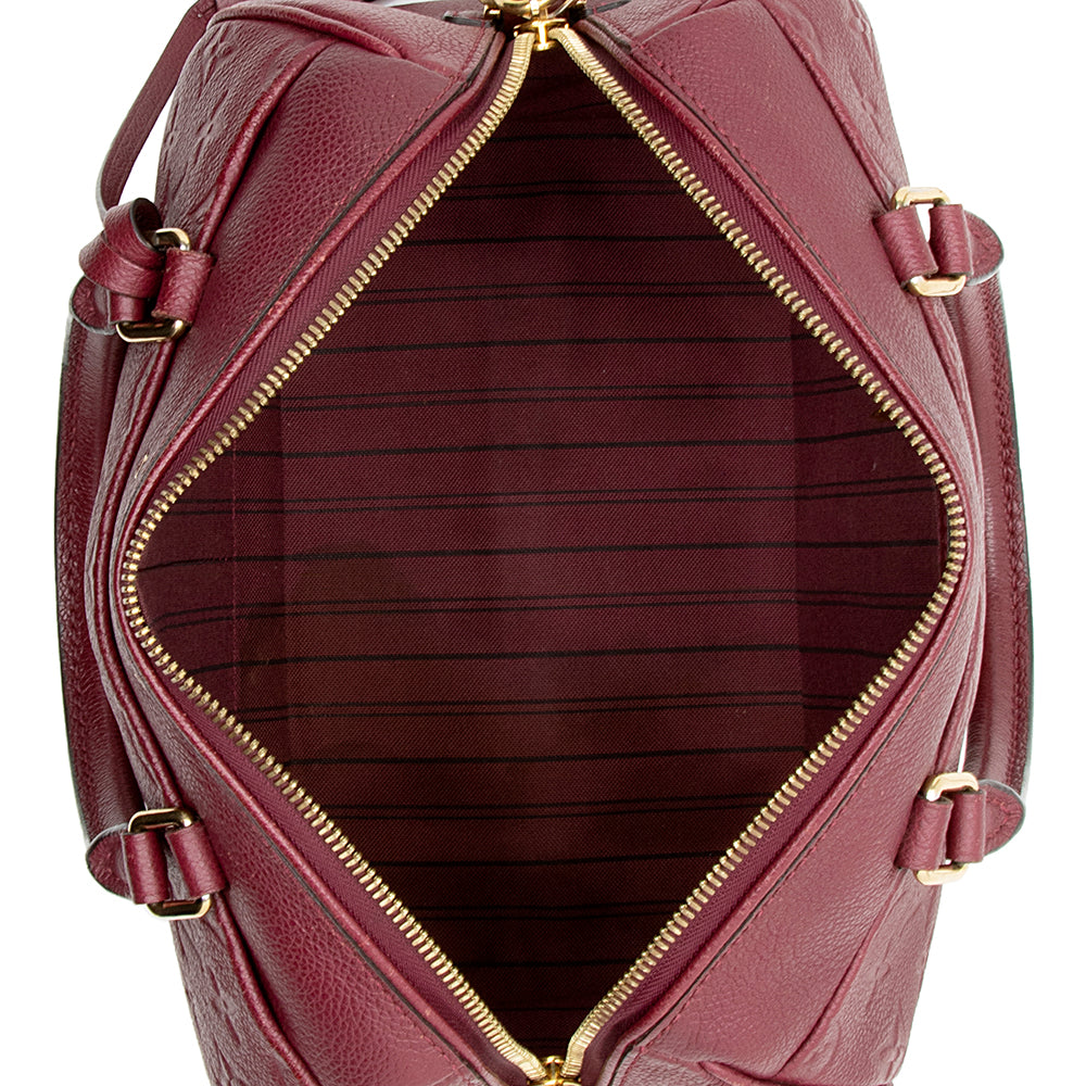 Louis Vuitton Monogram Empreinte Speedy Bandouliere 25 Satchel (SHF-16212)