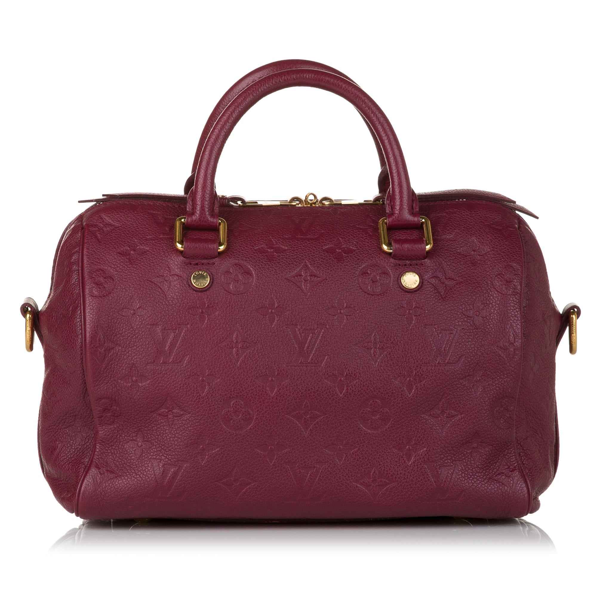 Louis Vuitton Monogram Empreinte Speedy Bandouliere 25 (SHG-32623)