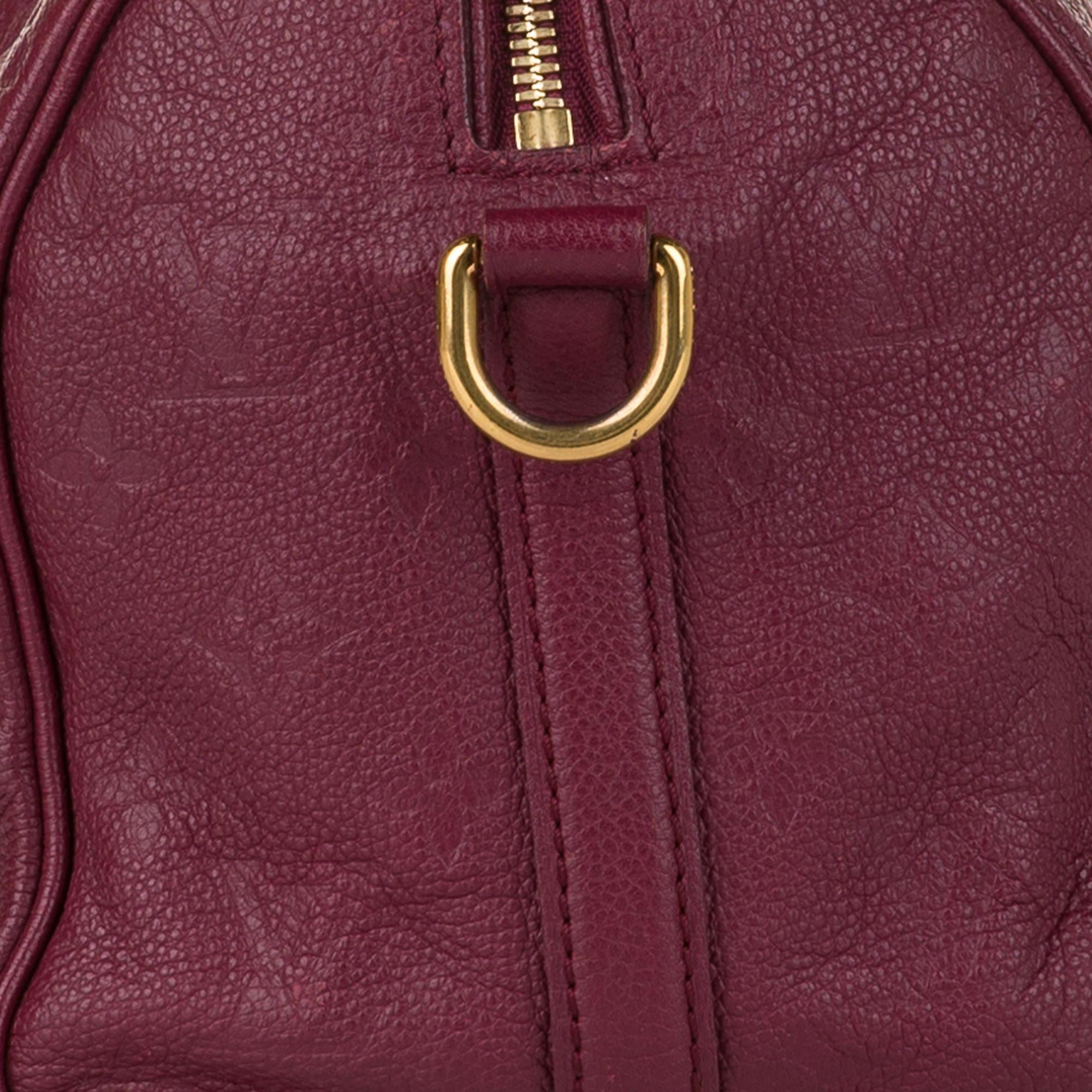 Louis Vuitton Monogram Empreinte Speedy Bandouliere 25 (SHG-32623)