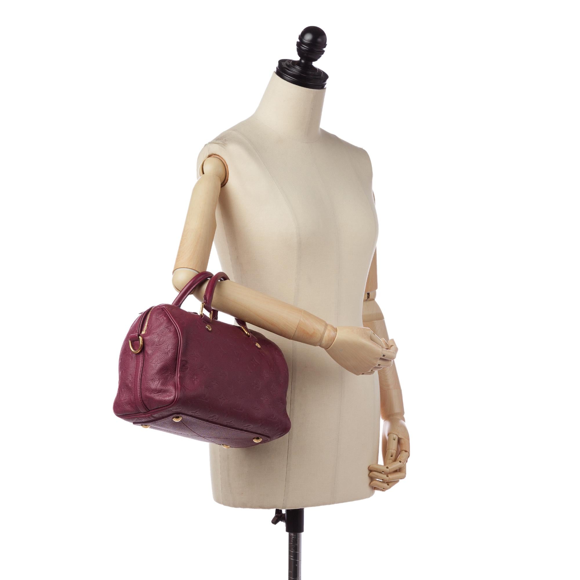 Louis Vuitton Monogram Empreinte Speedy Bandouliere 25 (SHG-32623)