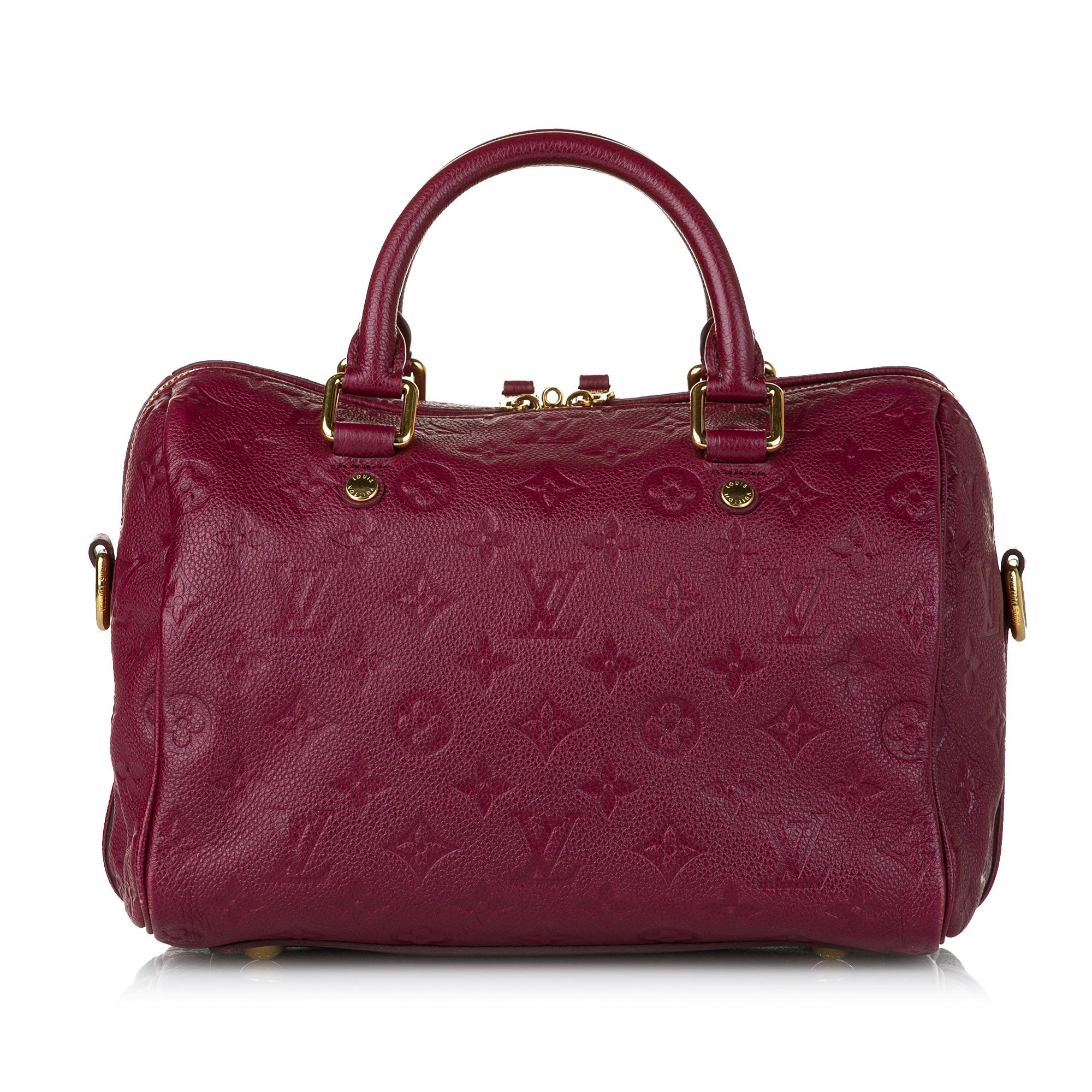 Louis Vuitton Monogram Empreinte Speedy Bandouliere 25 (SHG-32650)