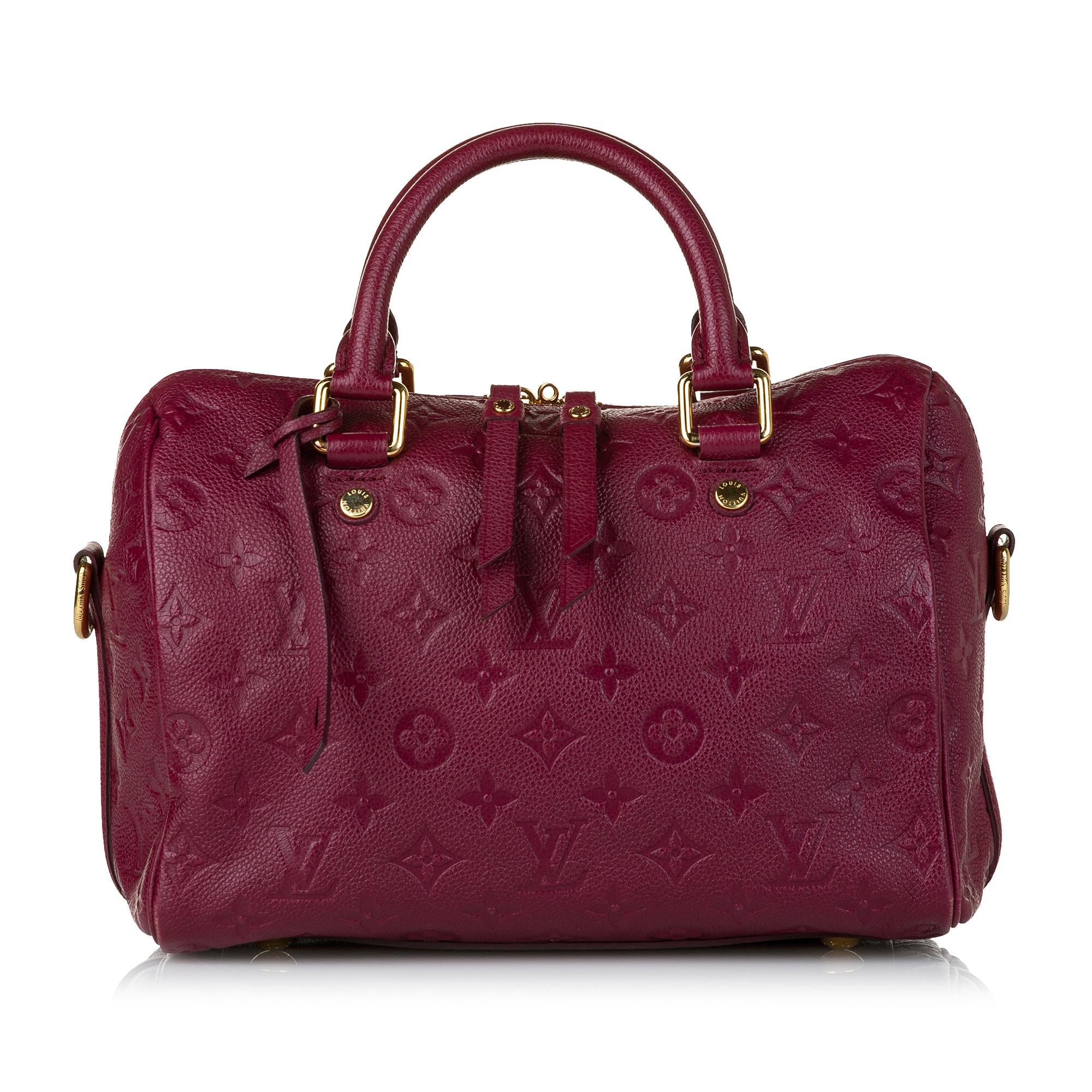 Louis Vuitton Monogram Empreinte Speedy Bandouliere 25 (SHG-32650)