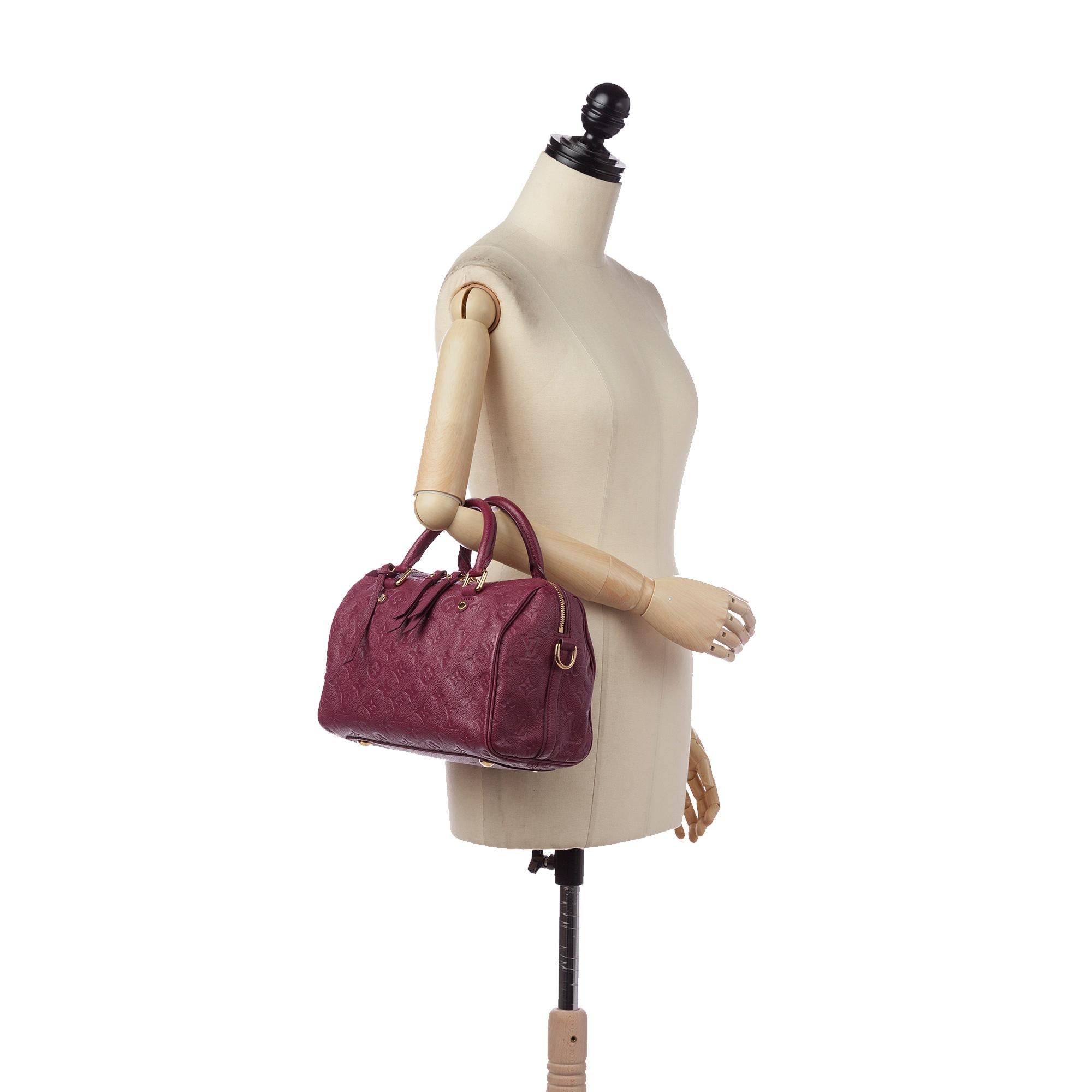 Louis Vuitton Monogram Empreinte Speedy Bandouliere 25 (SHG-32650)