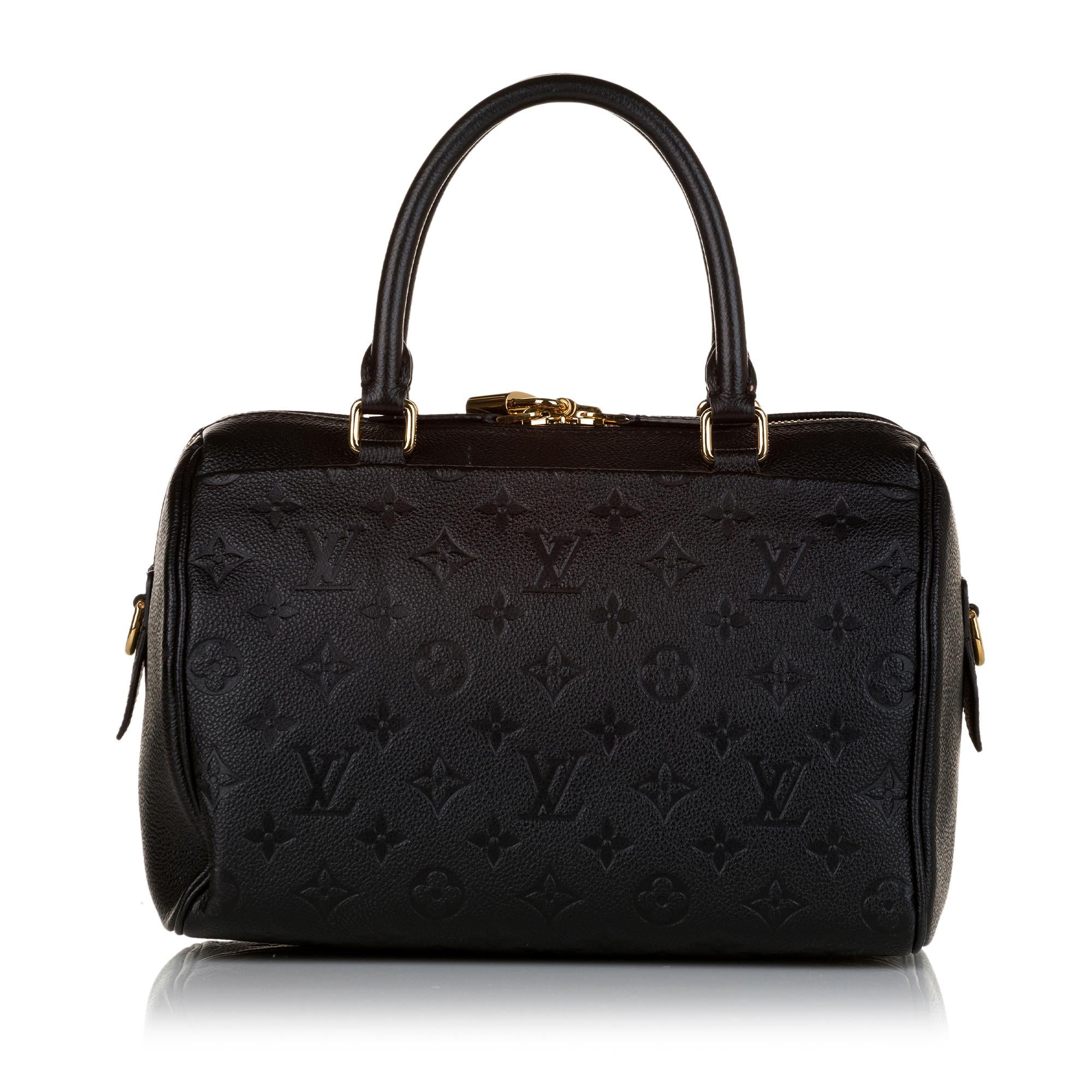Louis Vuitton Monogram Empreinte Speedy Bandouliere 25 (SHG-33407)