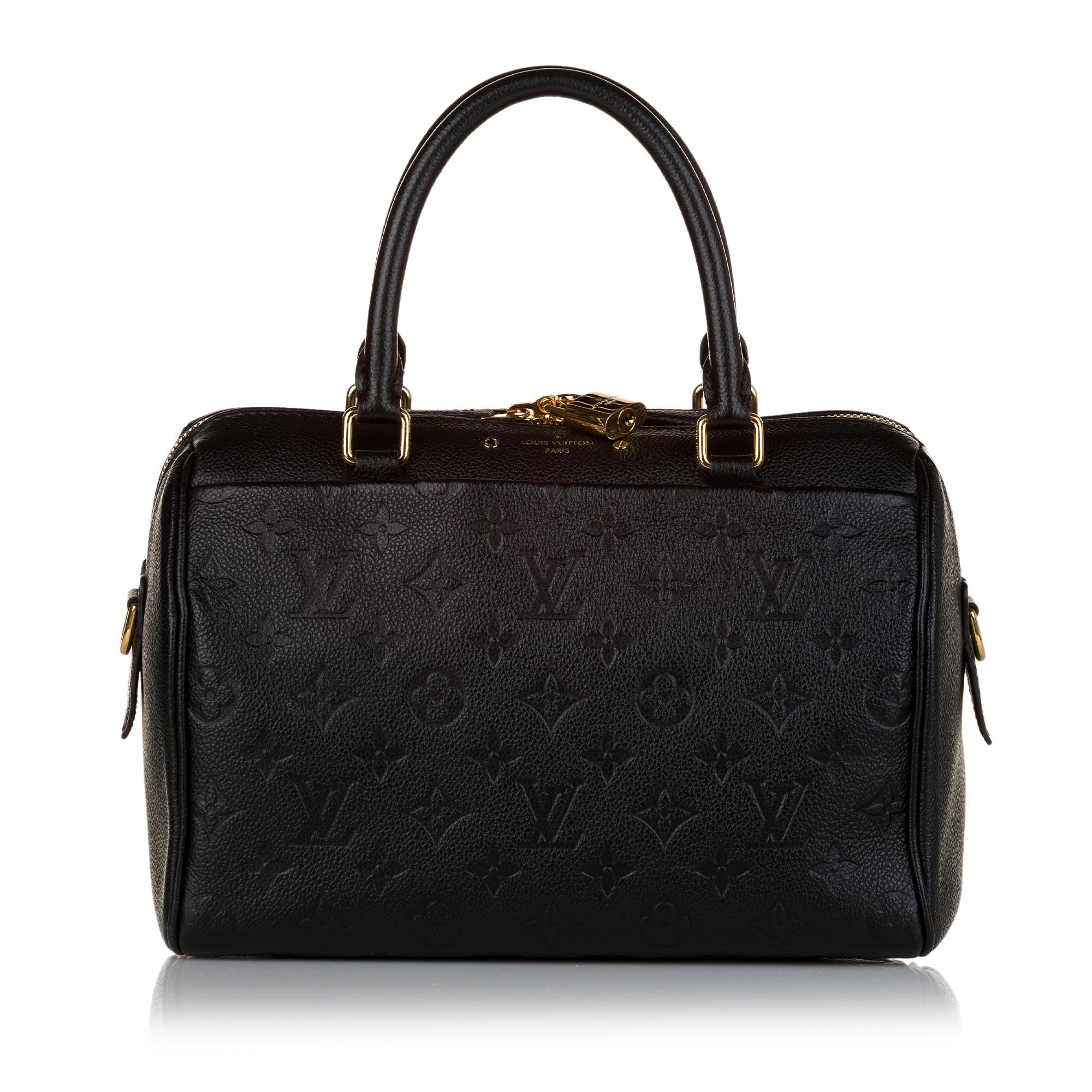 Louis Vuitton Monogram Empreinte Speedy Bandouliere 25 (SHG-33407)