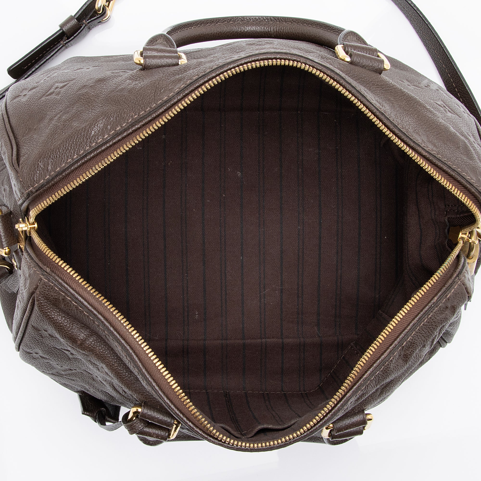 Louis Vuitton Monogram Empreinte Speedy Bandouliere 30 Satchel (SHF-23588)