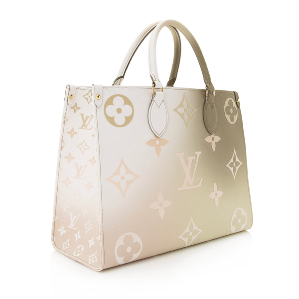 NEW AUTH LOUIS VUITTON ON THE GO MM TOTE BAG~CREAM