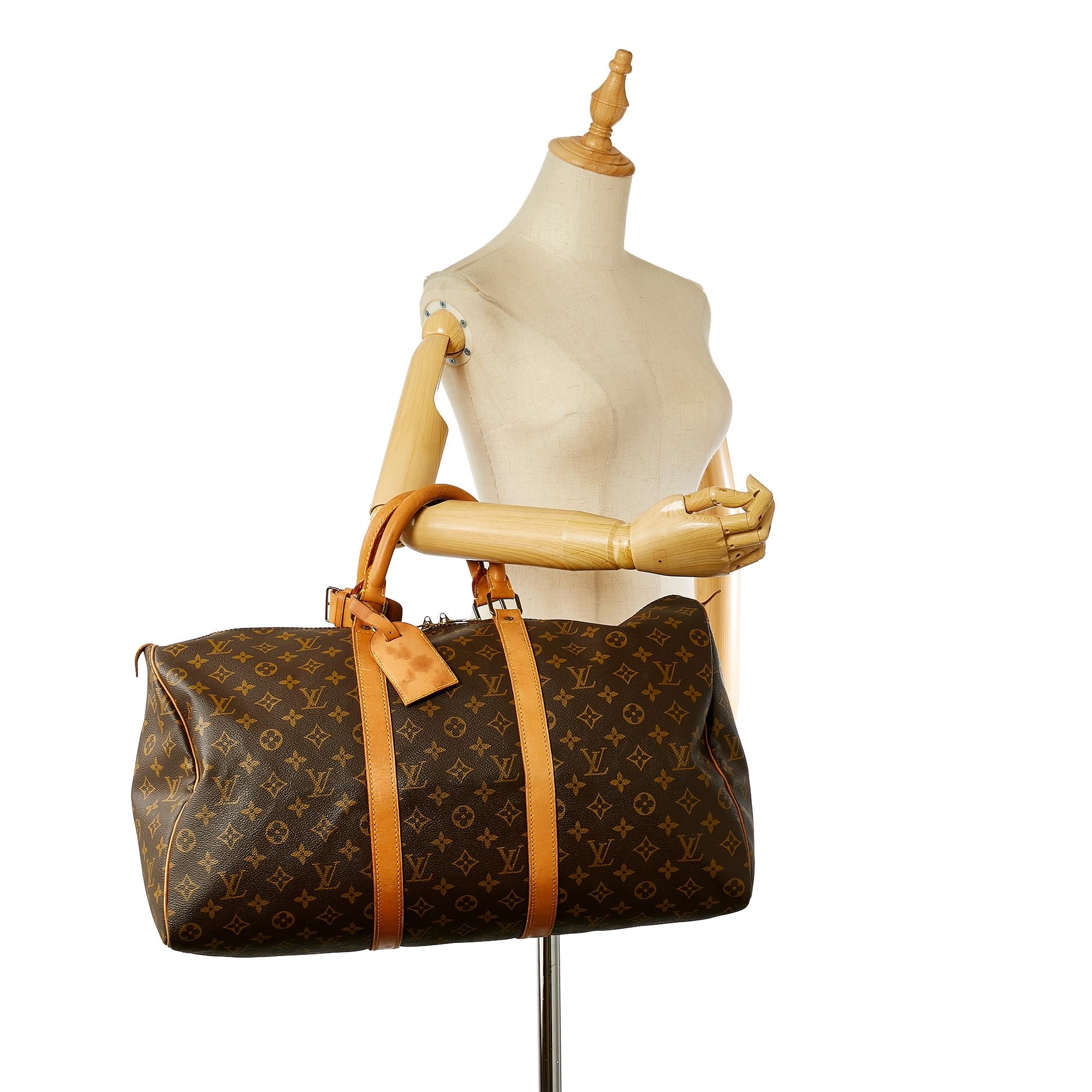 Louis Vuitton Monogram Keepall 55 (SHG-23043)