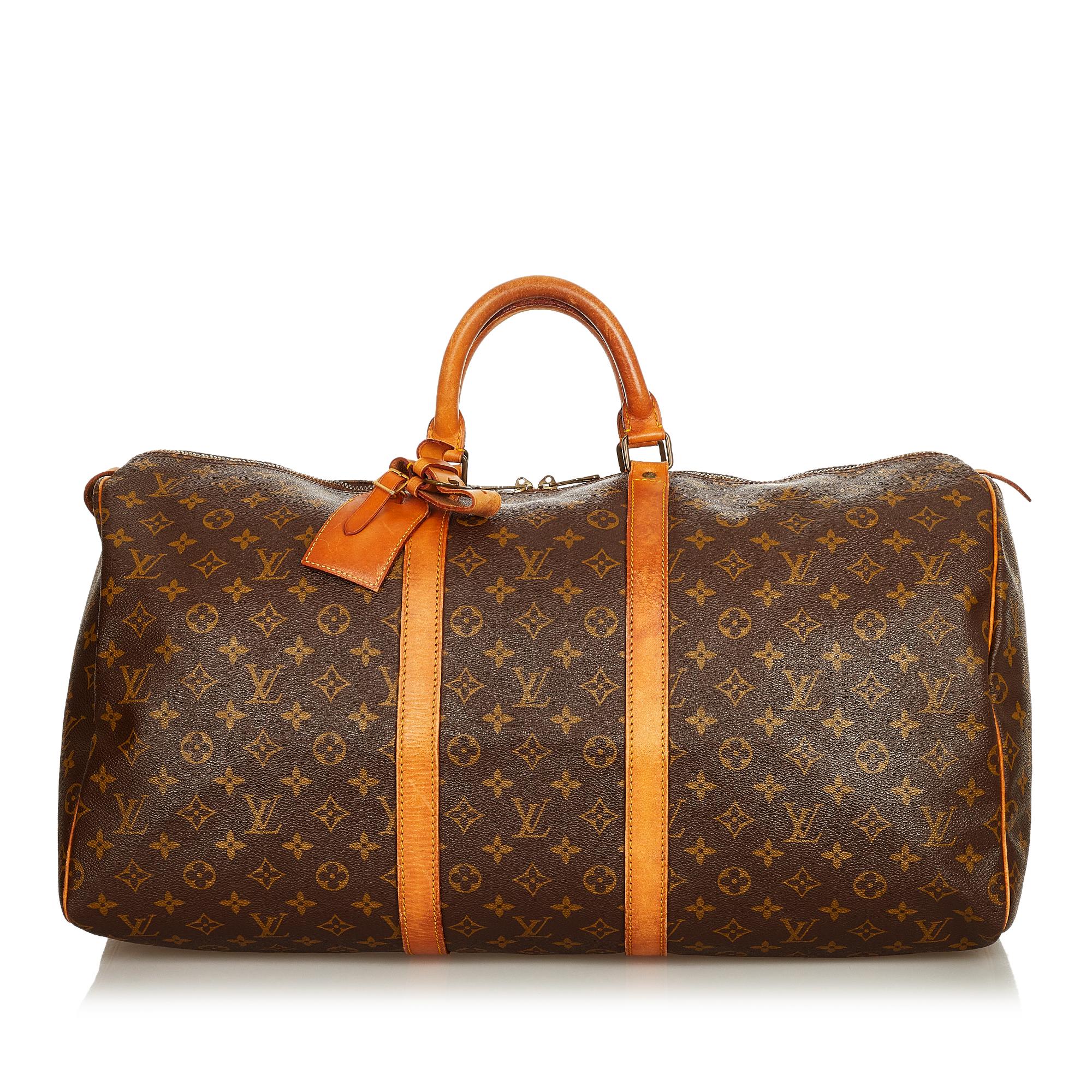 Louis Vuitton Monogram Keepall 55 (SHG-25180)