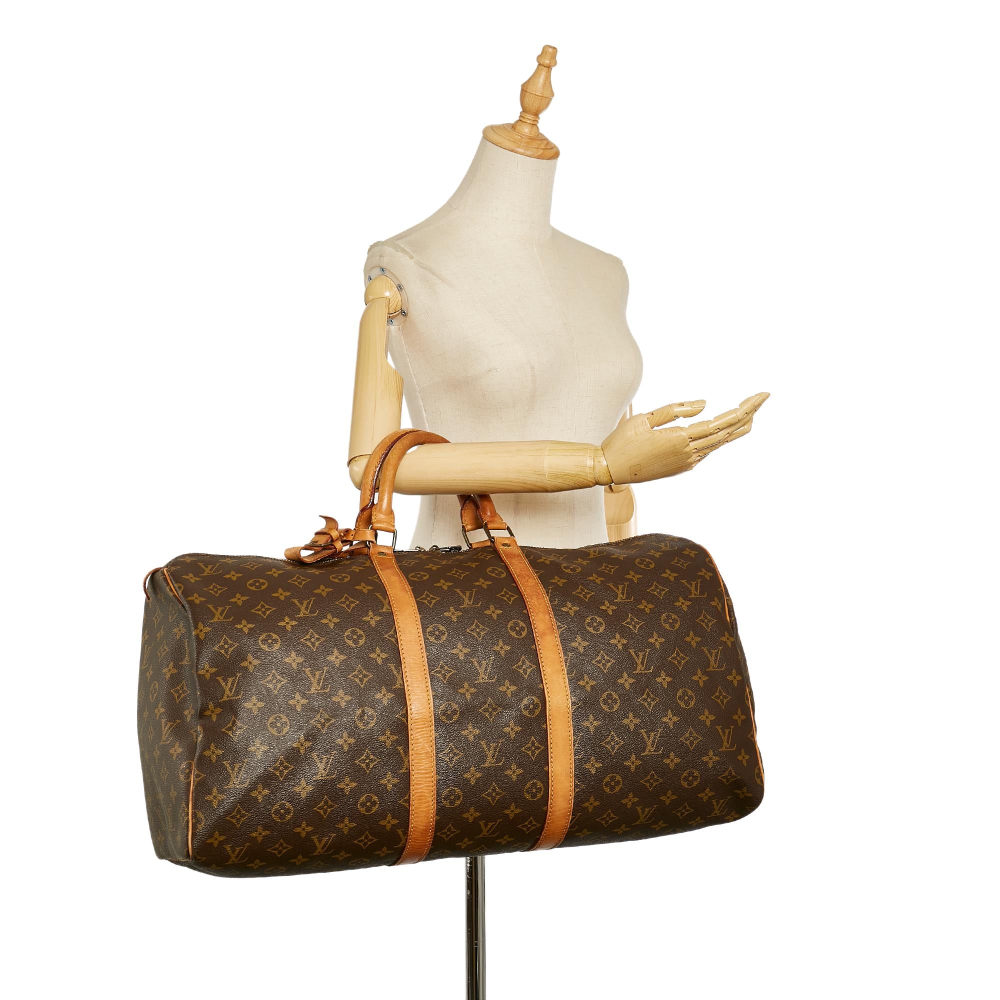 Louis Vuitton Monogram Keepall 55 (SHG-25180)