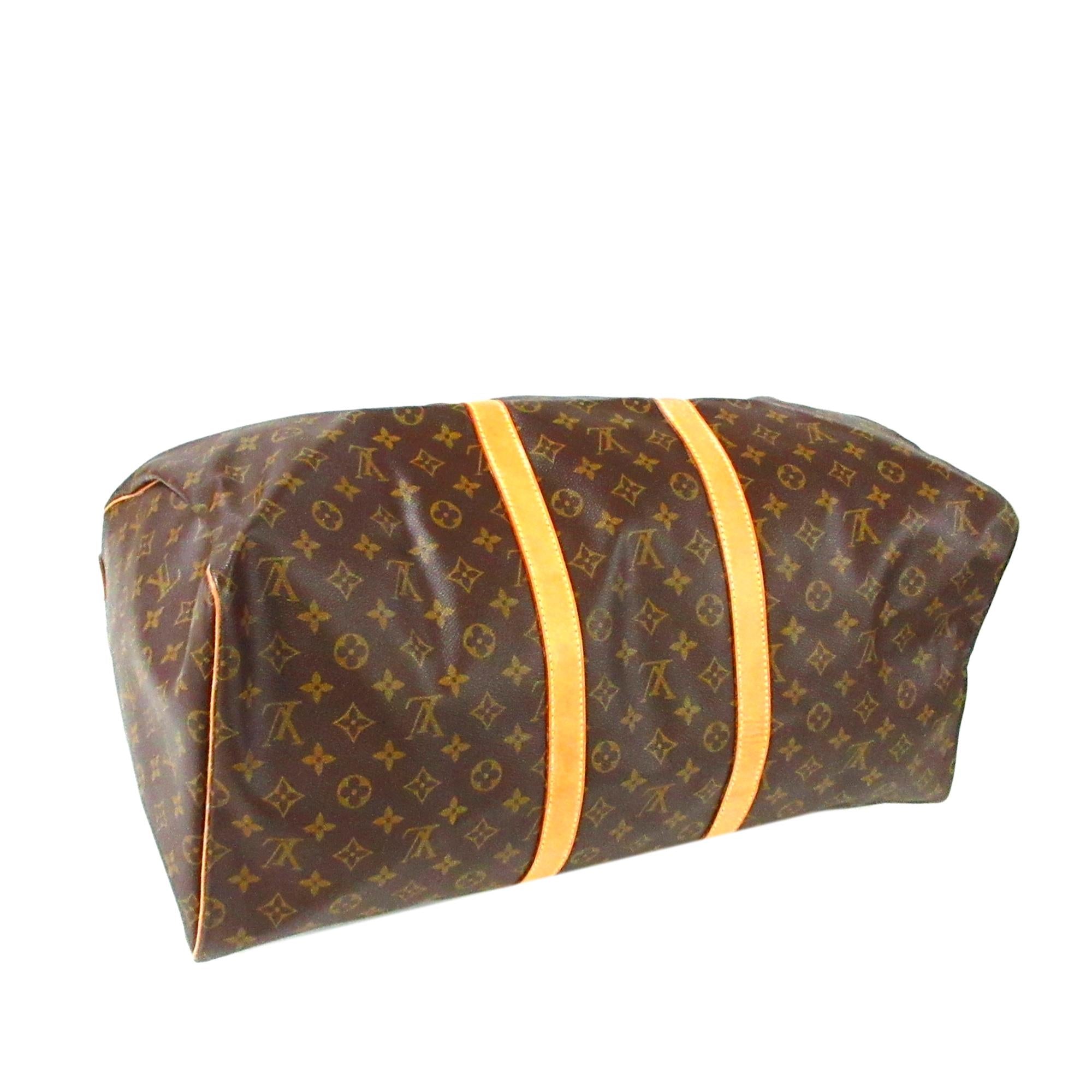 Louis Vuitton Monogram Keepall 55 (SHG-36465)