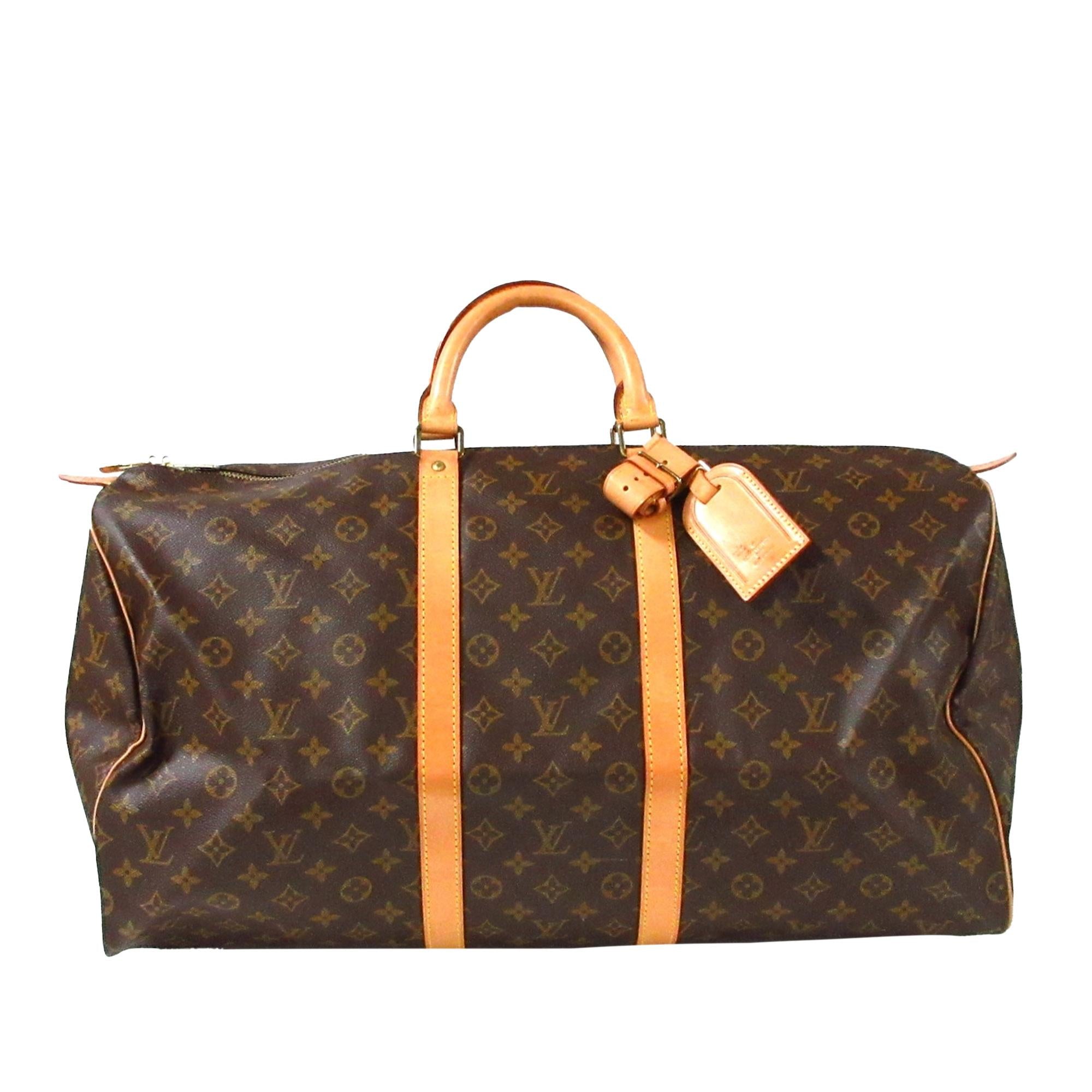 Louis Vuitton Monogram Keepall 55 (SHG-36474)