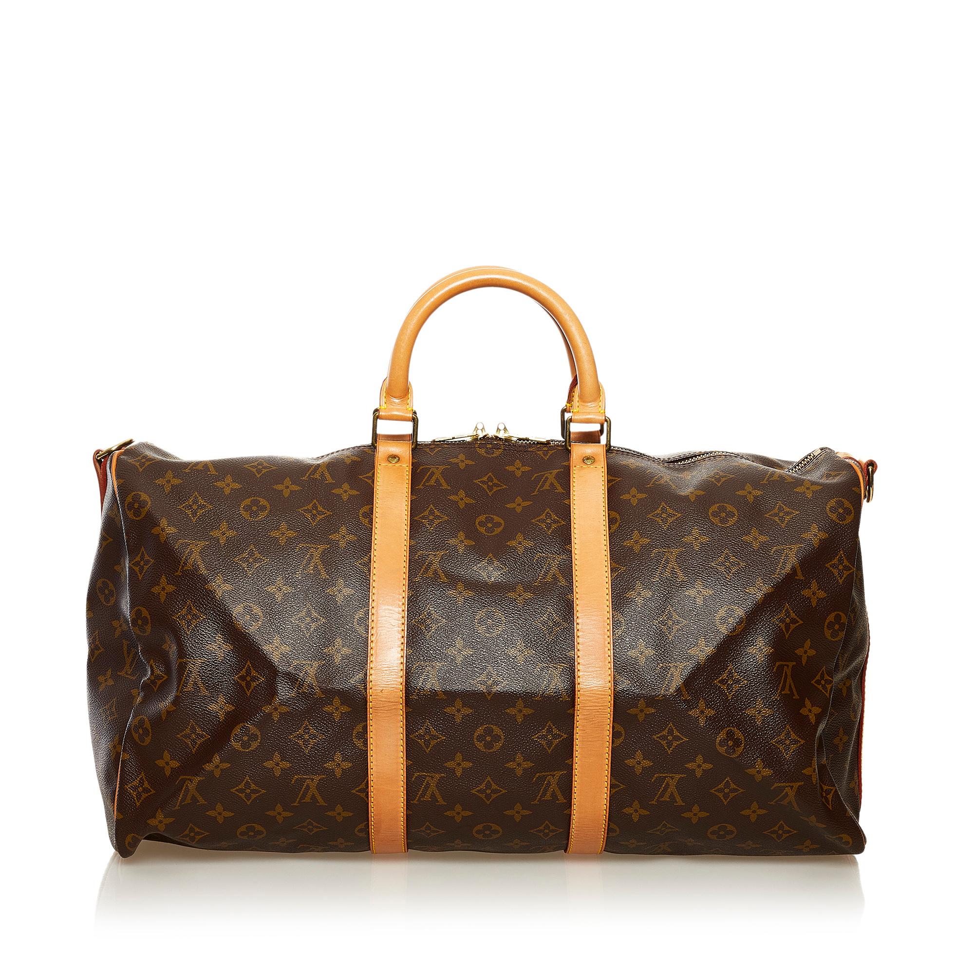 Louis Vuitton Monogram Keepall Bandouliere 50 (SHG-36514)