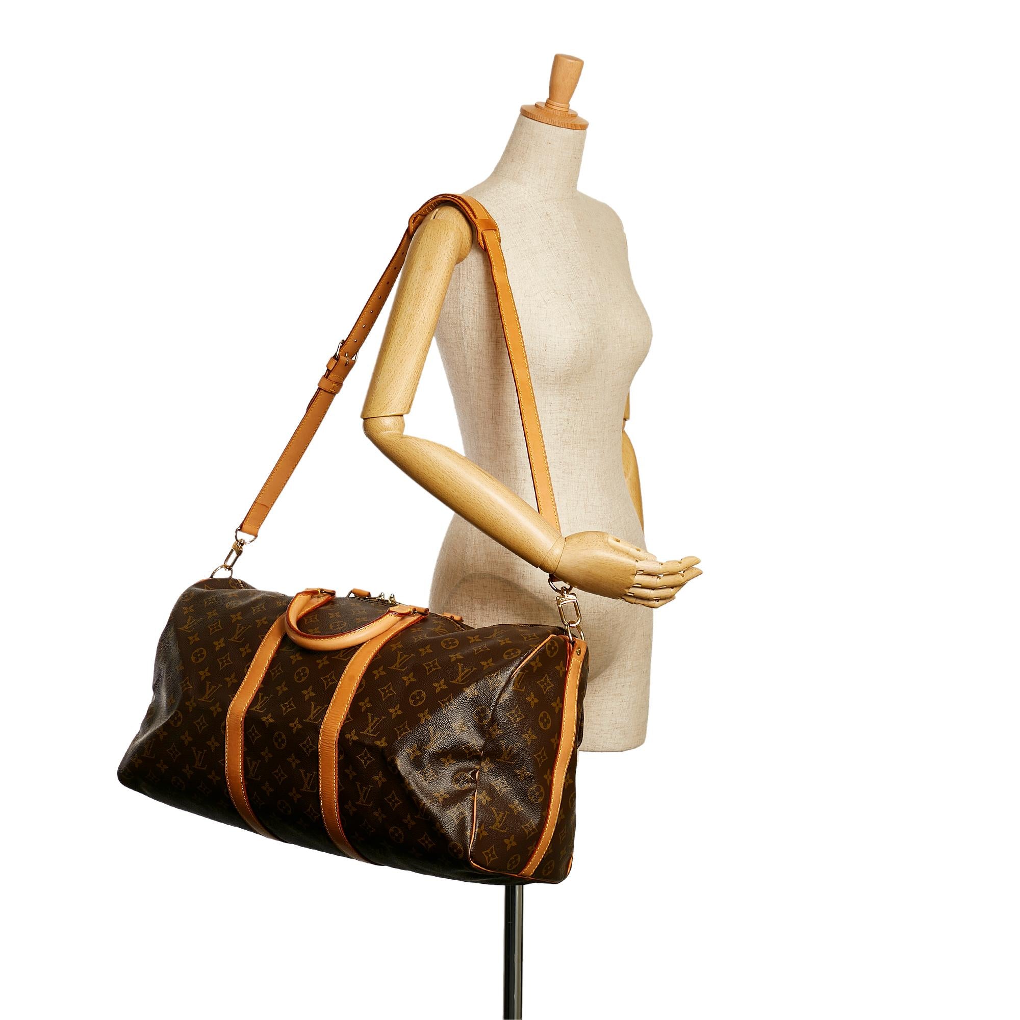 Louis Vuitton Monogram Keepall Bandouliere 50 (SHG-36514)