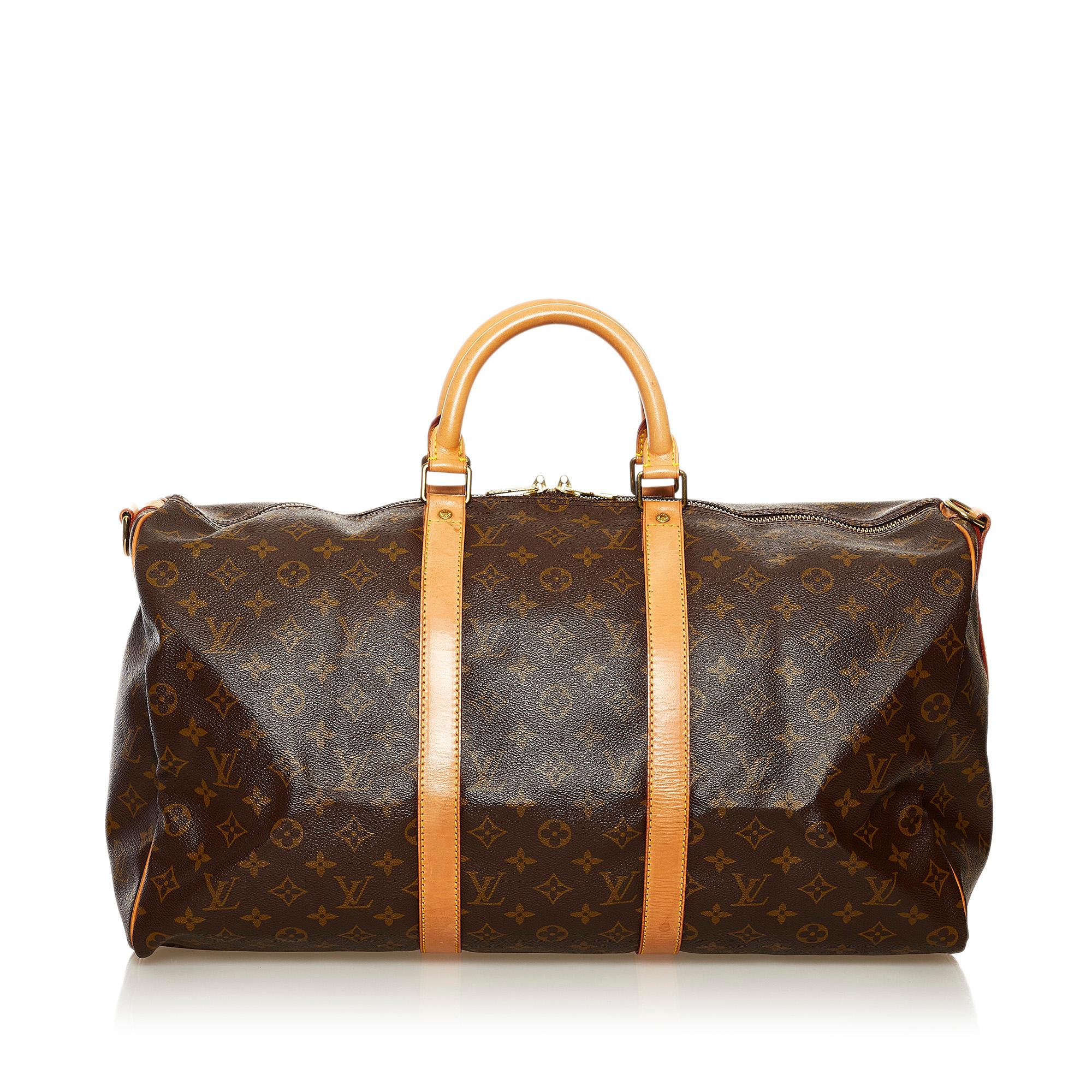 Louis Vuitton Monogram Keepall Bandouliere 50 (SHG-36514)