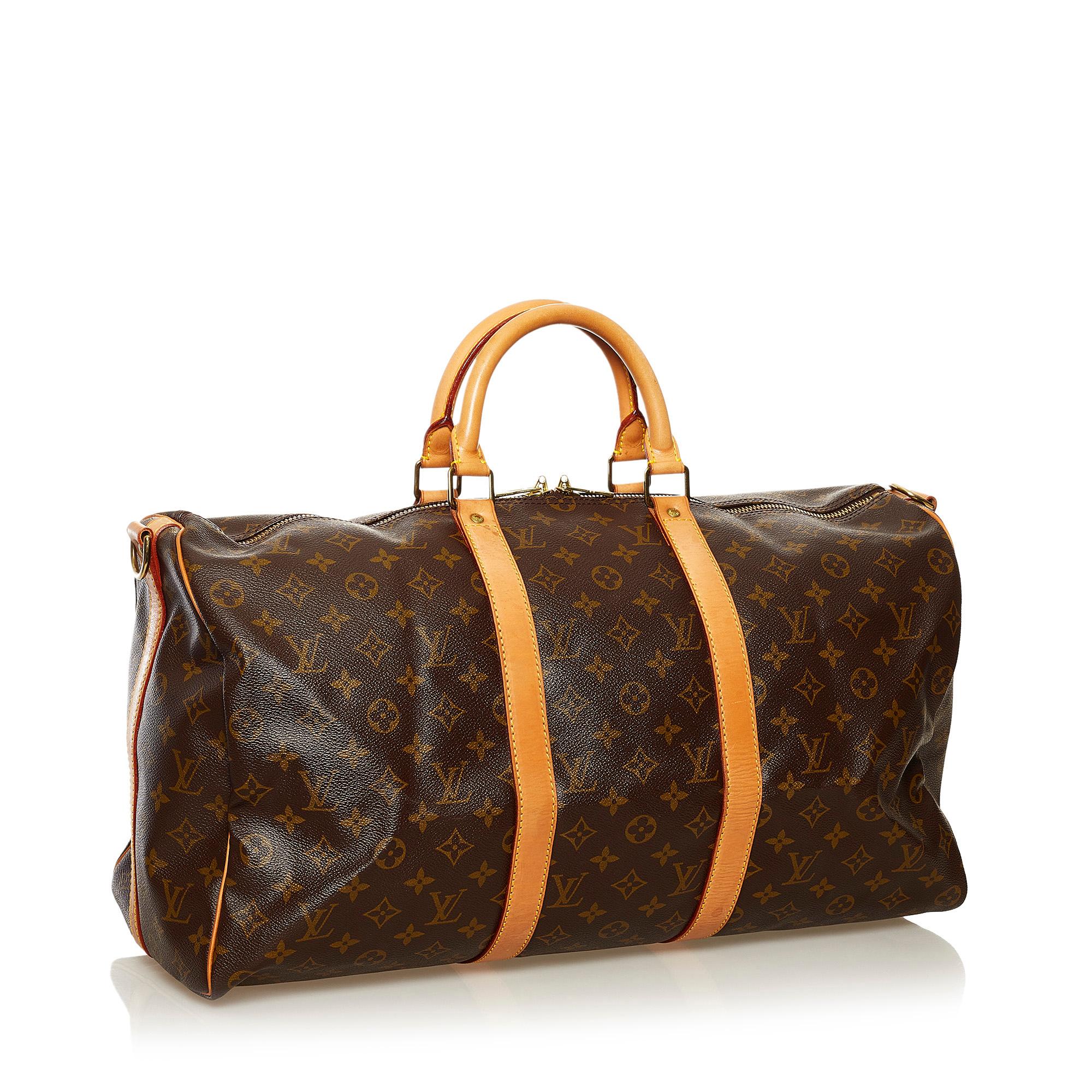 Louis Vuitton Monogram Keepall Bandouliere 50 (SHG-36514)