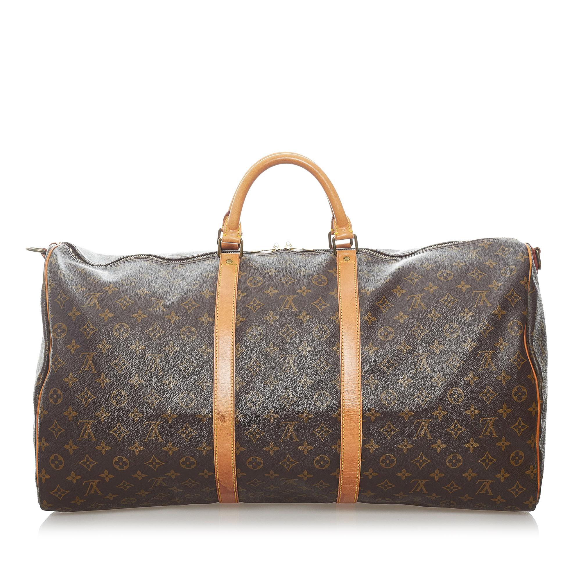 Louis Vuitton Monogram Keepall Bandouliere 60 (SHG-36333)