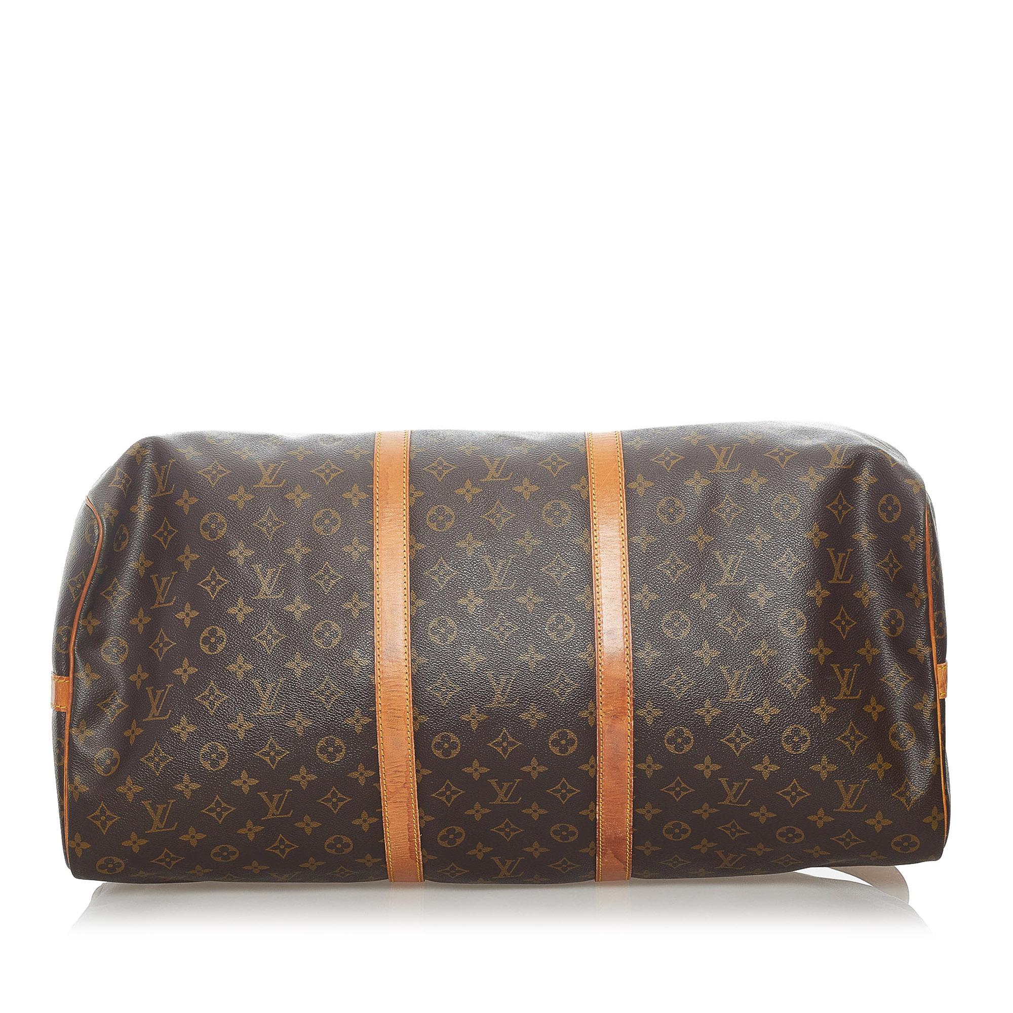 Louis Vuitton Monogram Keepall Bandouliere 60 (SHG-36333)