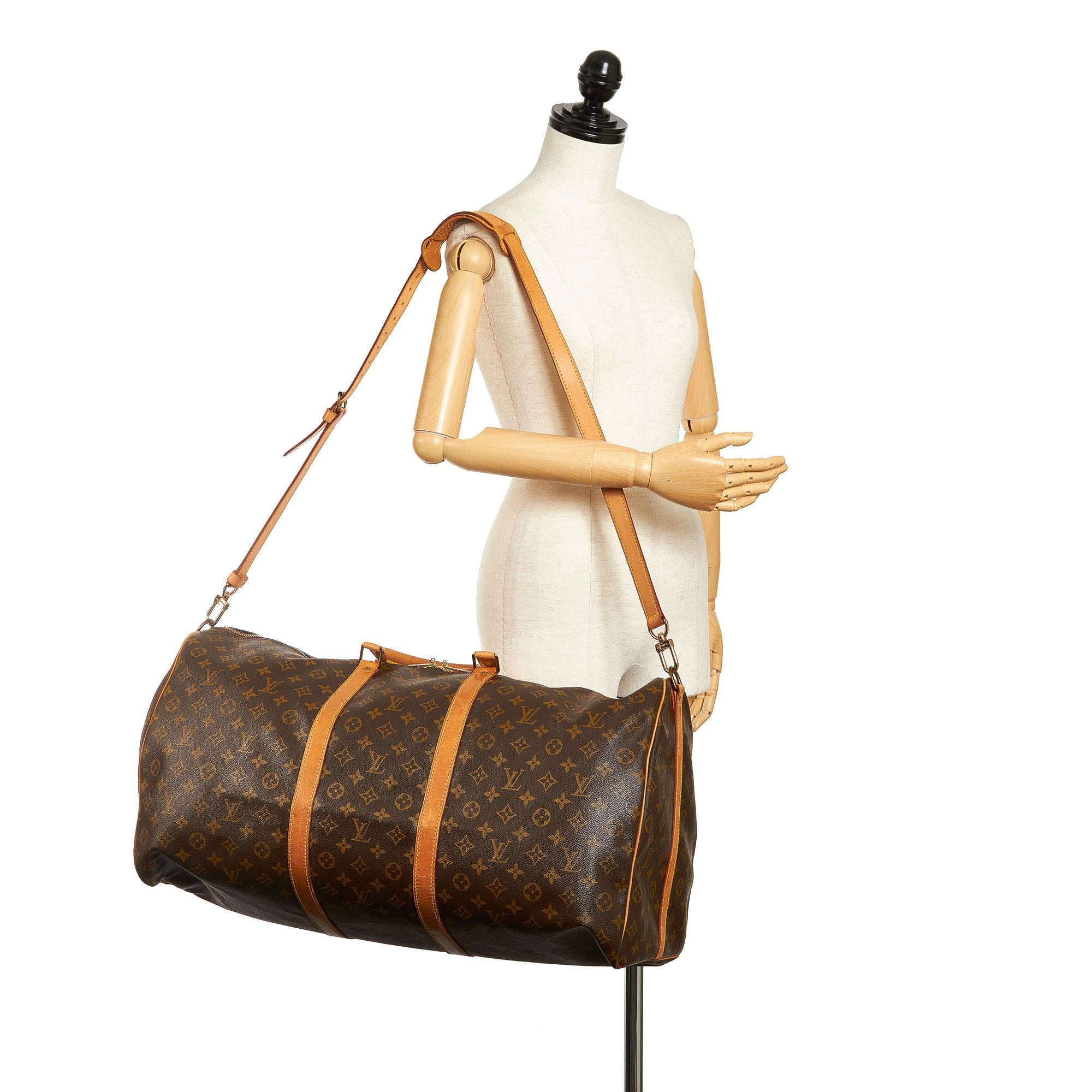Louis Vuitton Monogram Keepall Bandouliere 60 (SHG-36333)