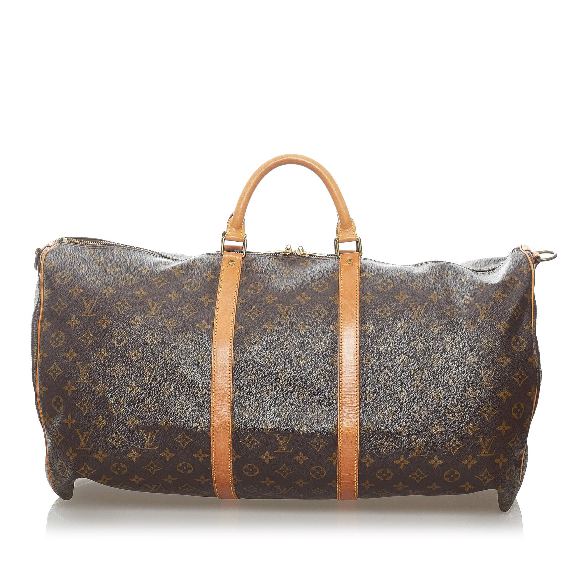 Louis Vuitton Monogram Keepall Bandouliere 60 (SHG-36333)