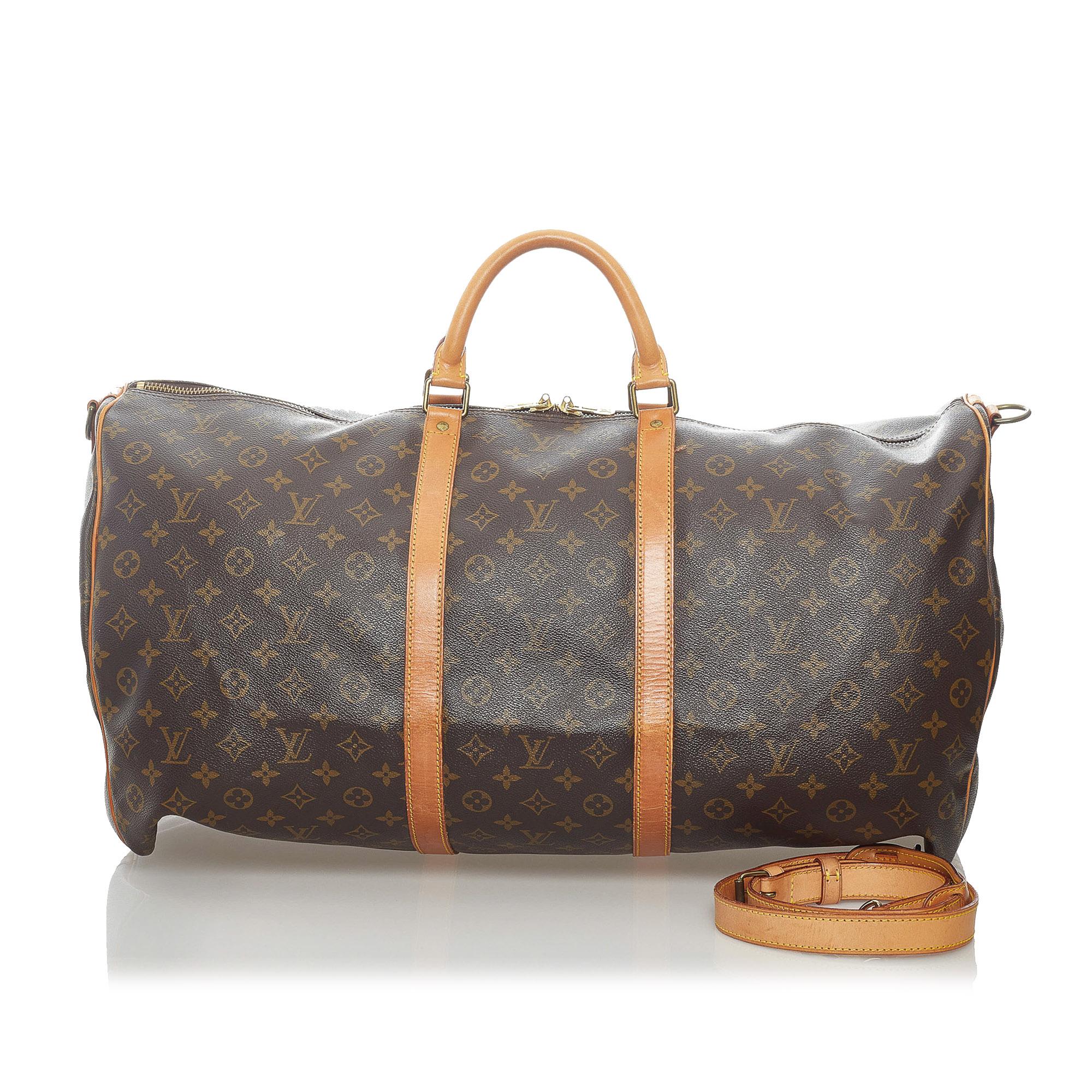 Louis Vuitton Monogram Keepall Bandouliere 60 (SHG-36333)