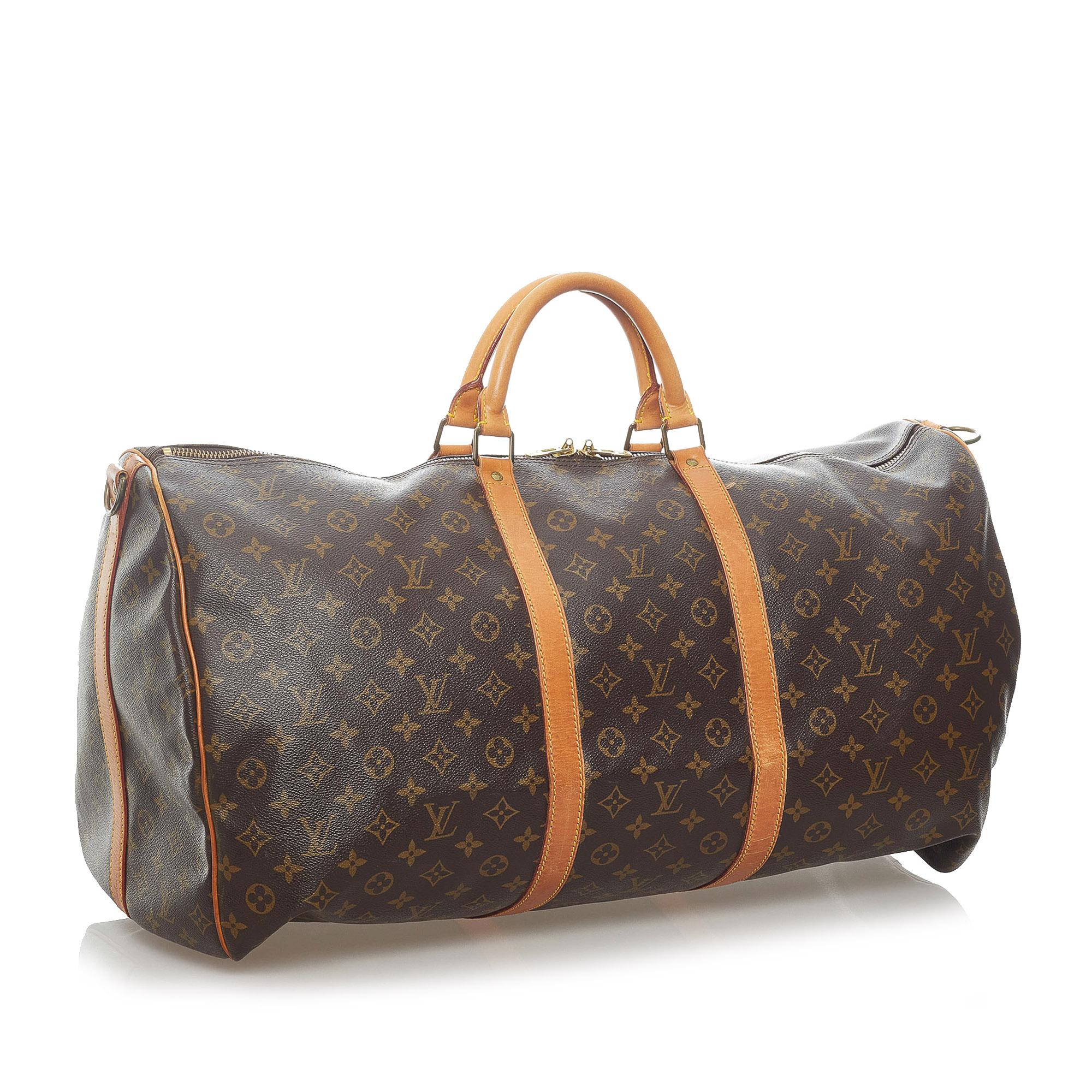 Louis Vuitton Monogram Keepall Bandouliere 60 (SHG-36333)