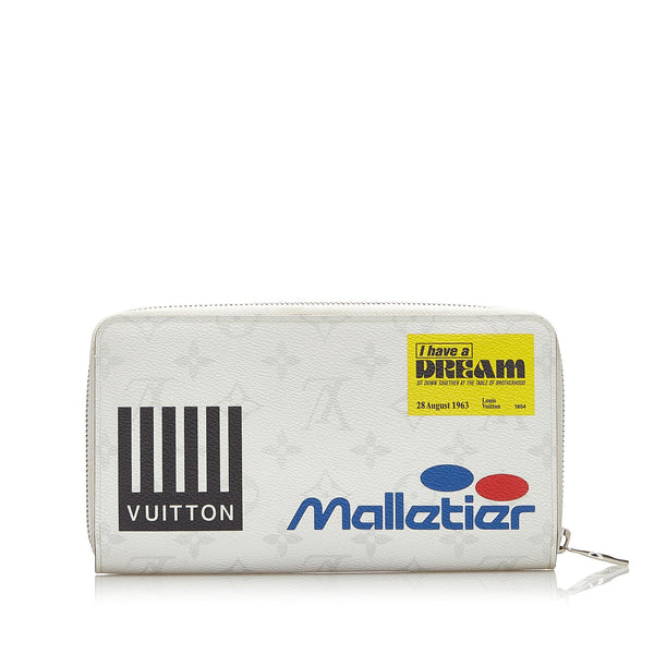 Louis Vuitton Zippy Organizer Monogram Logo Story White in Canvas