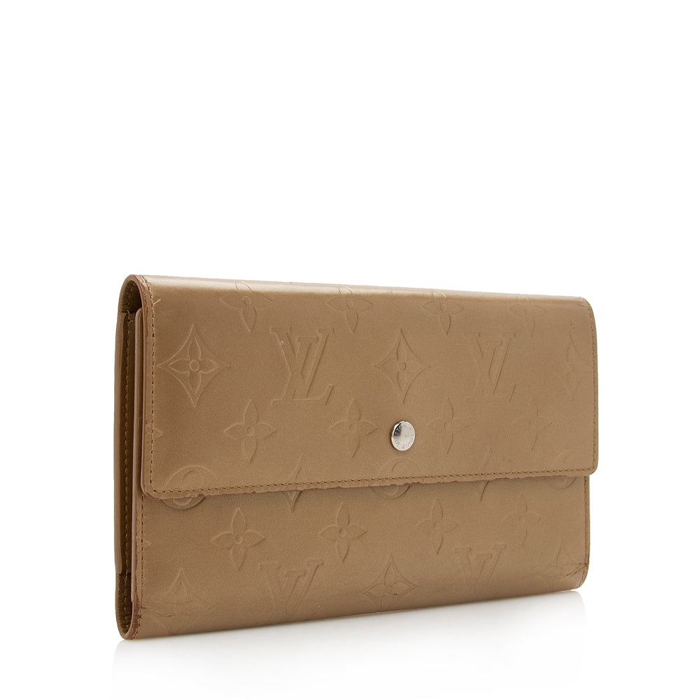 Louis Vuitton Monogram Mat Porte Tresor International Wallet (SHF-15477)