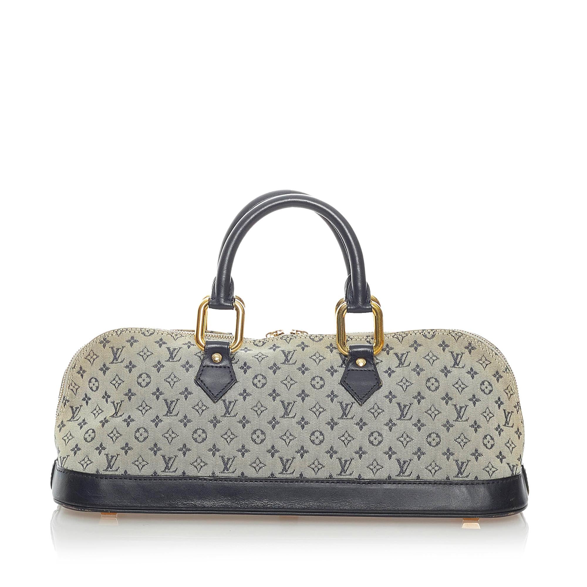 Louis Vuitton Monogram Mini Lin Alma Long Handbag (SHG-32439)