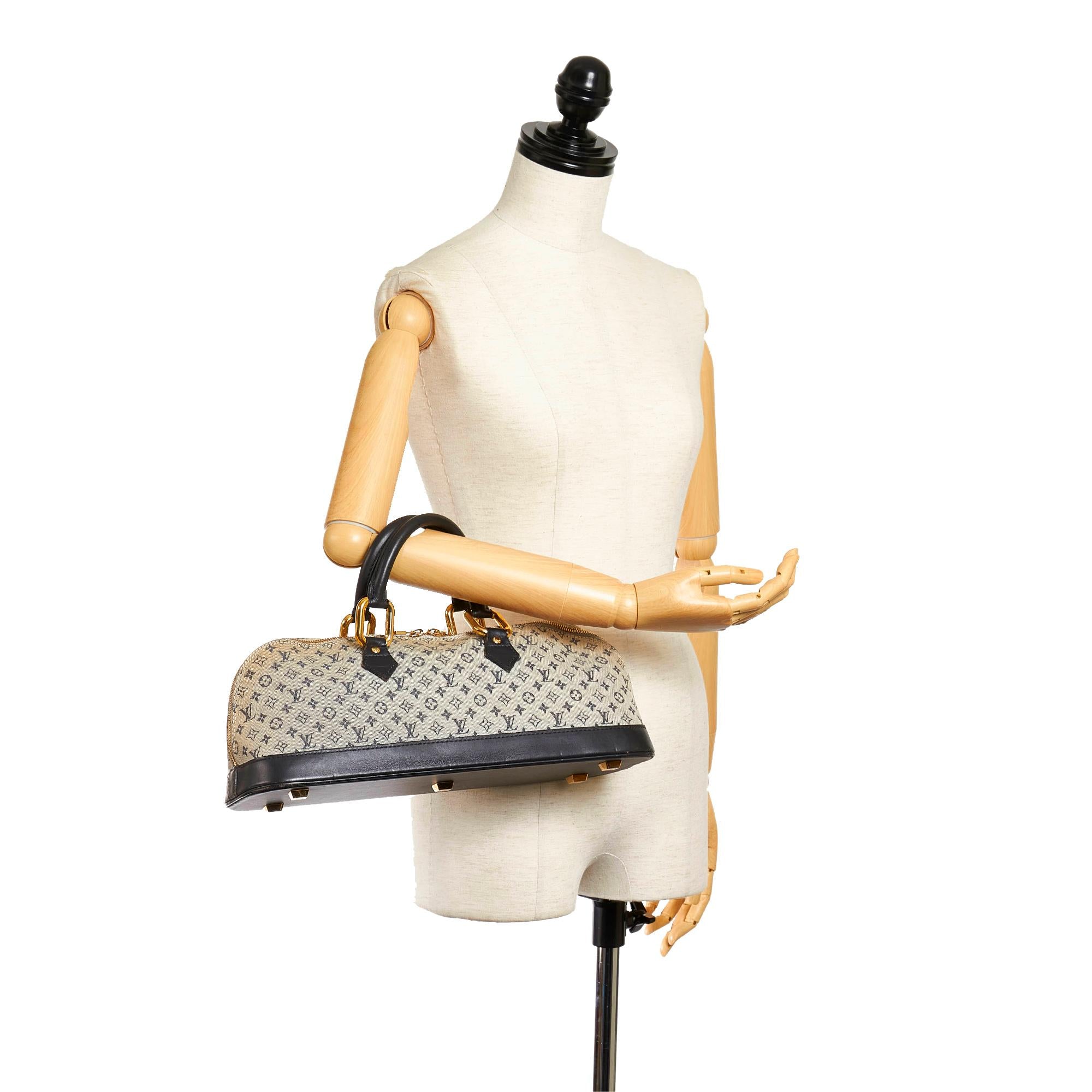 Louis Vuitton Monogram Mini Lin Alma Long Handbag (SHG-32439)