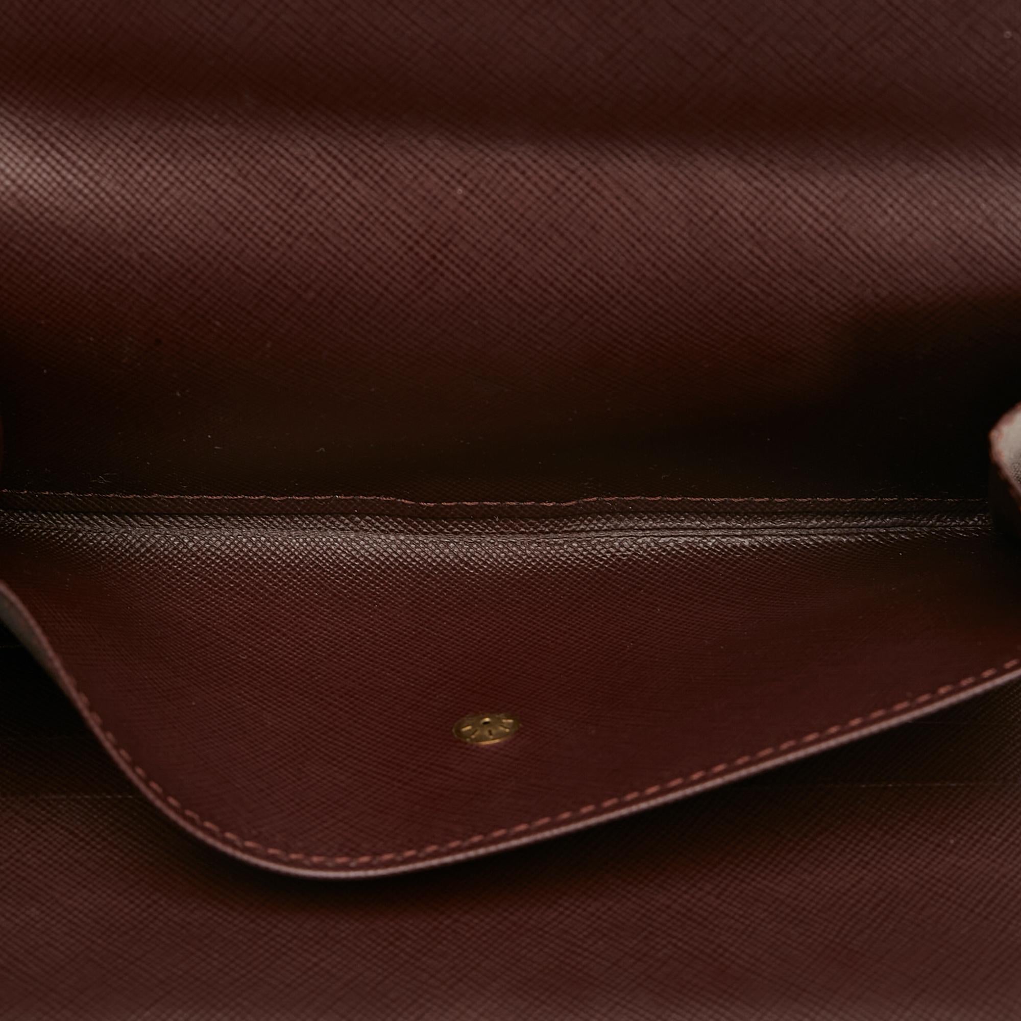 Louis Vuitton Monogram Mini Lin Porte Tresor International (SHG-37866)