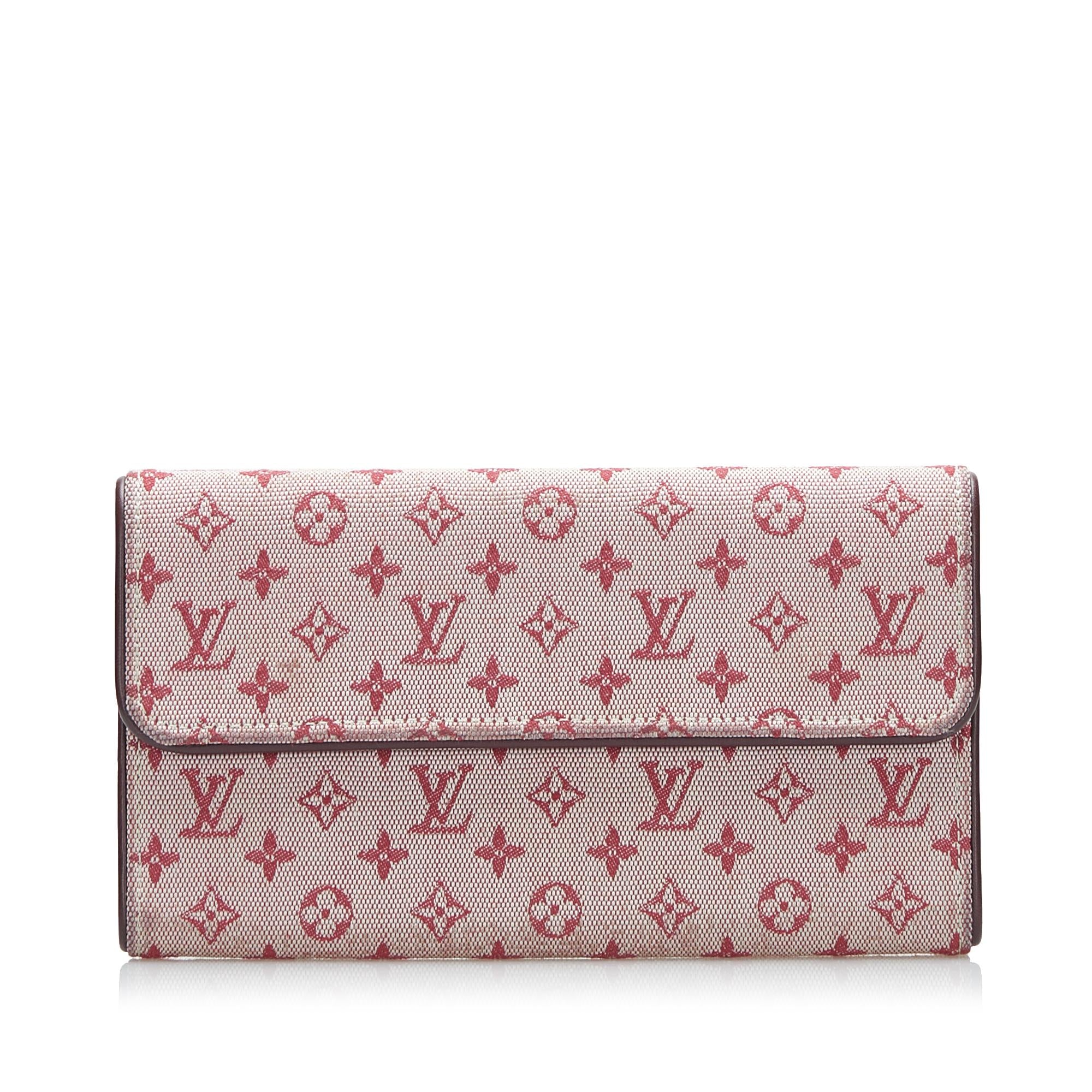 Louis Vuitton Monogram Mini Lin Porte Tresor International (SHG-37866)