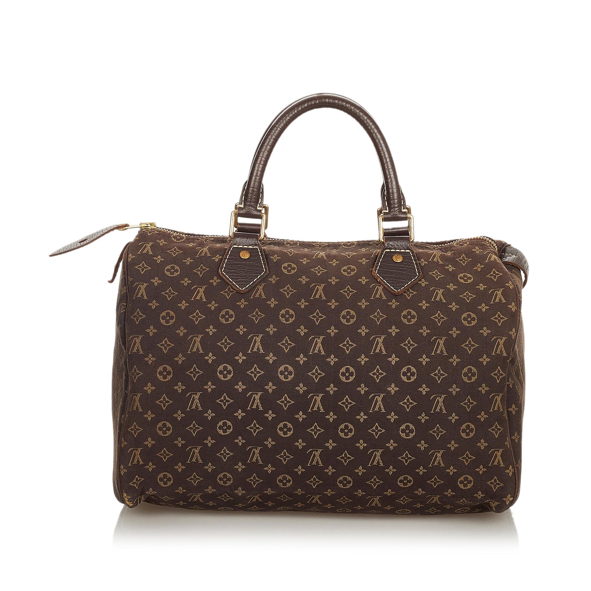 Louis Vuitton Monogram Mini Lin Speedy 30 (SHG-26285)