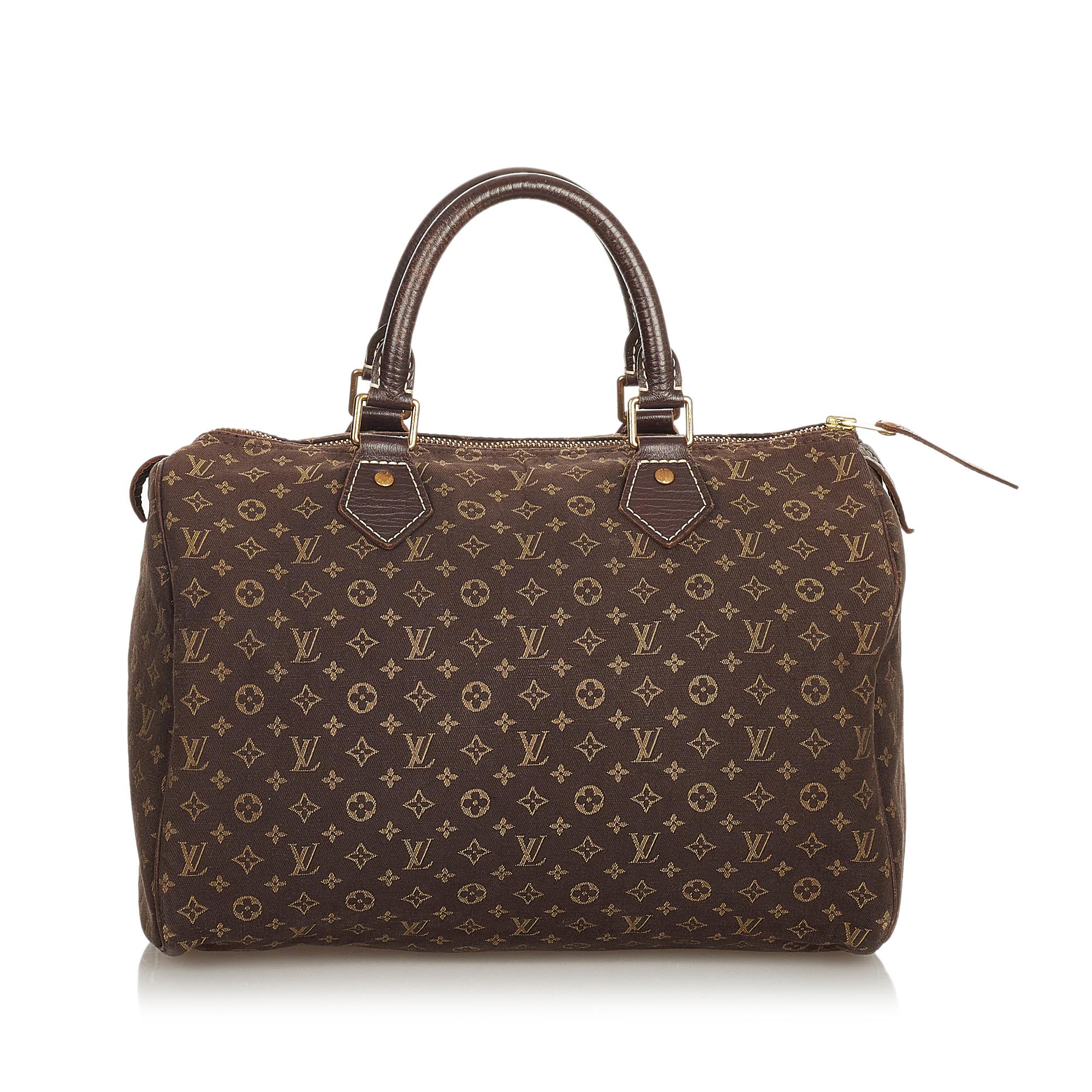 Louis Vuitton Monogram Mini Lin Speedy 30 (SHG-26285)