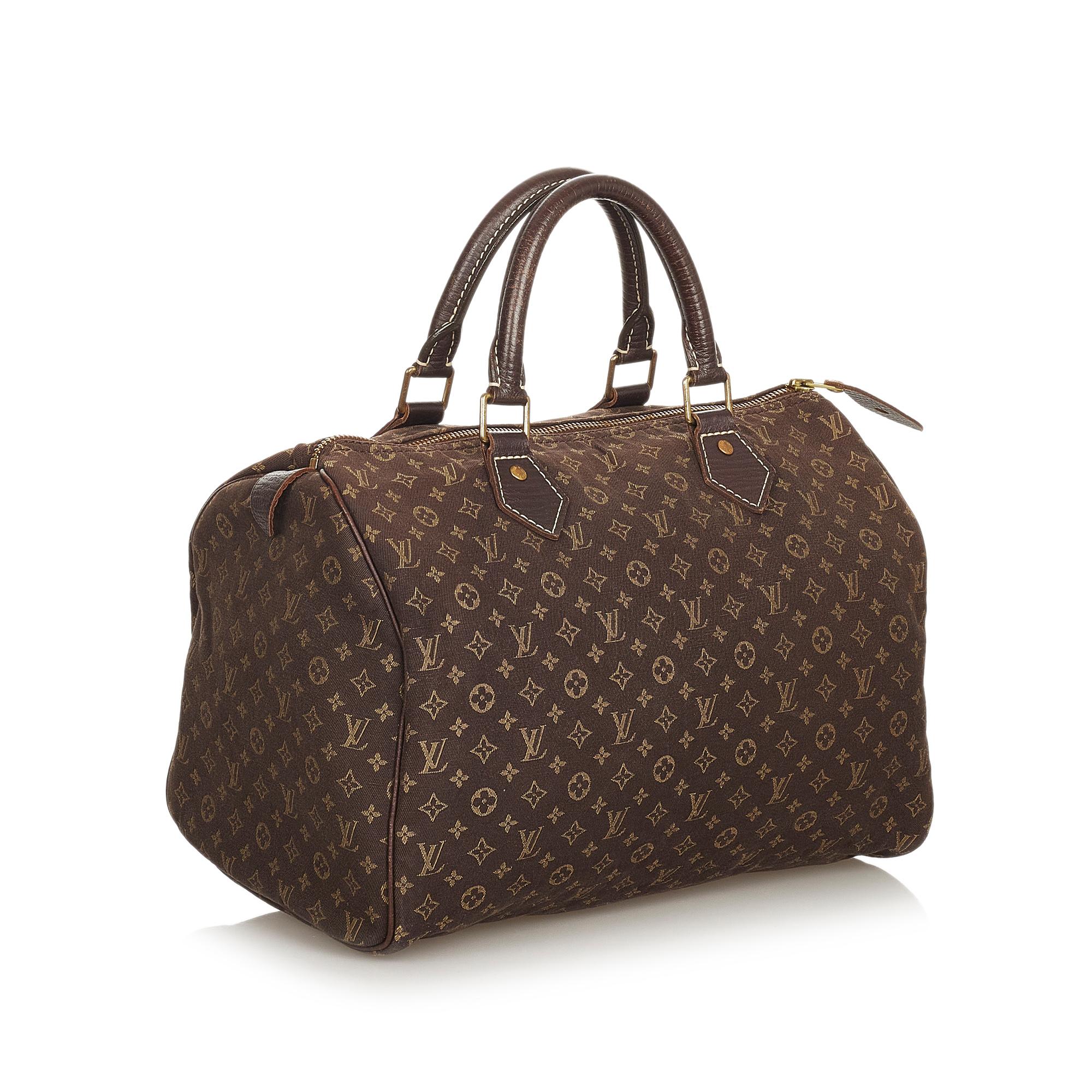 Louis Vuitton Monogram Mini Lin Speedy 30 (SHG-26285)